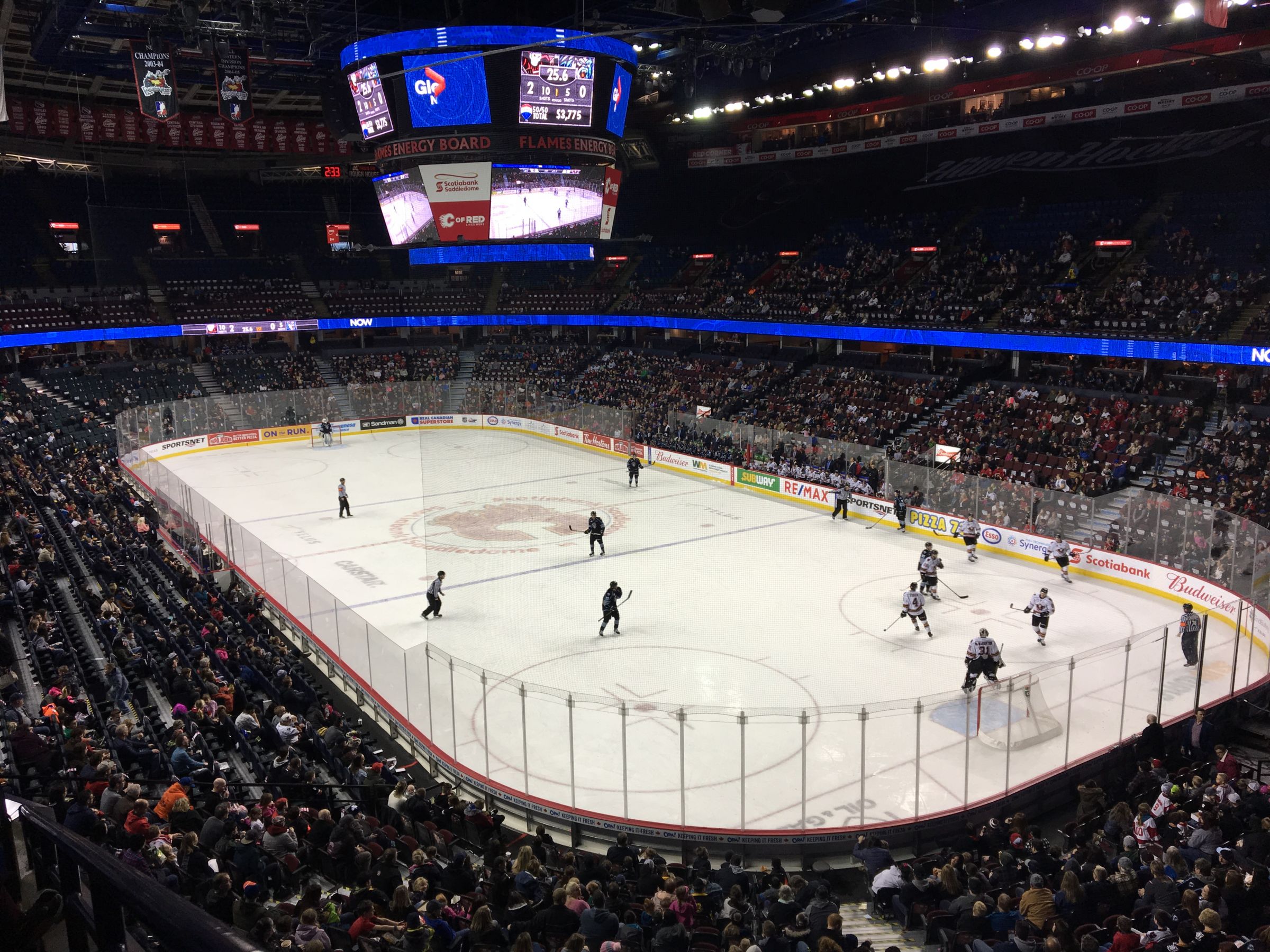 section 202, row 8 seat view  for hockey - scotiabank saddledome