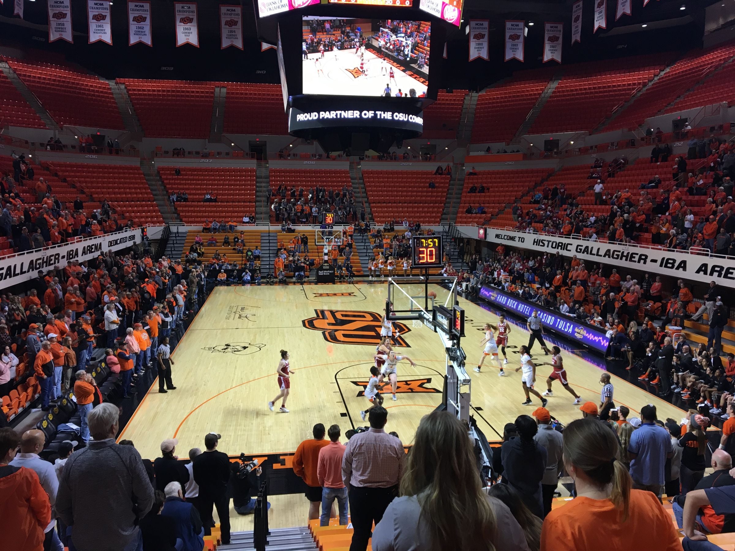 section 218, row 4 seat view  - gallagher-iba arena