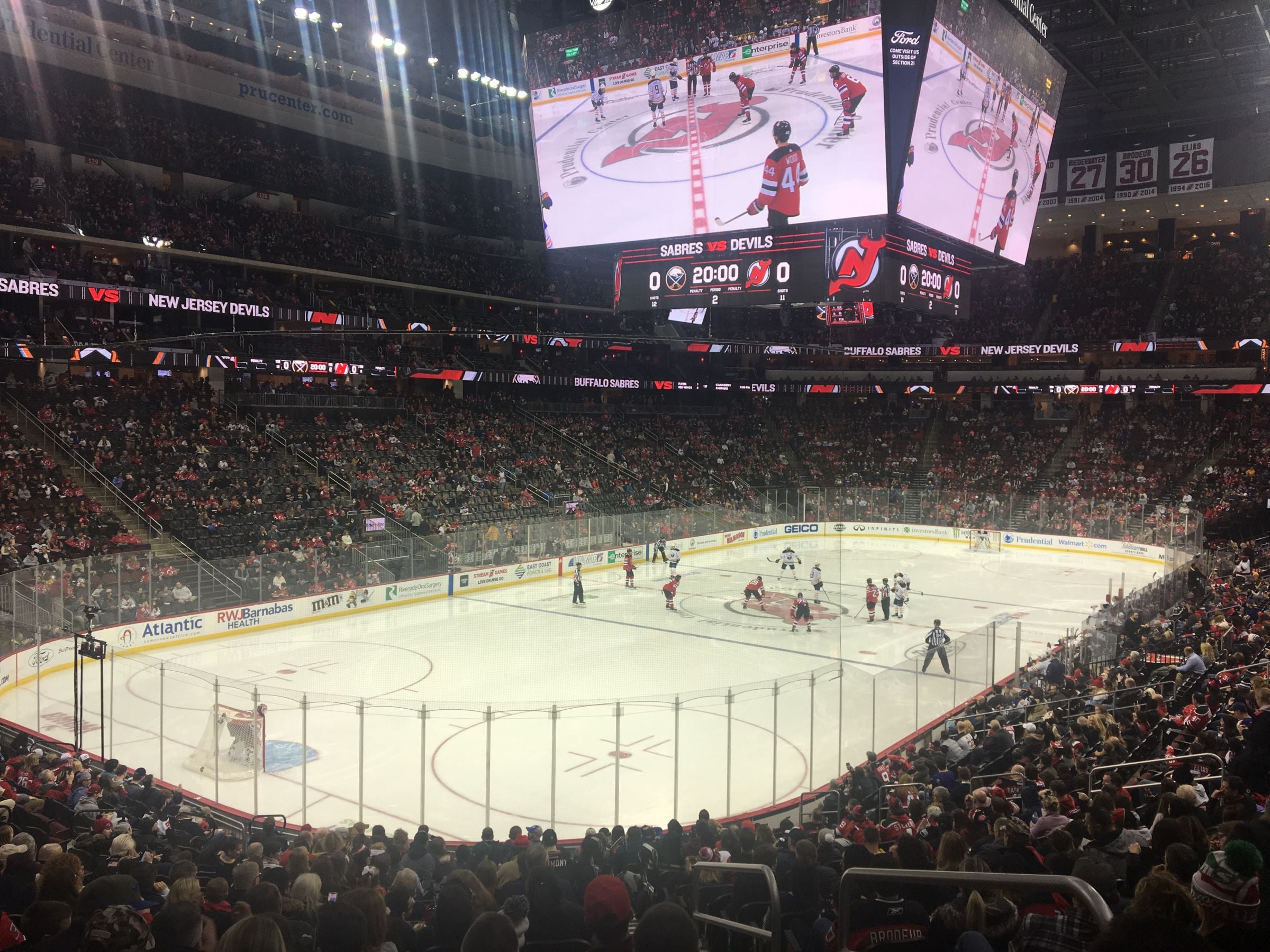 section 4, row 21 seat view  for hockey - prudential center