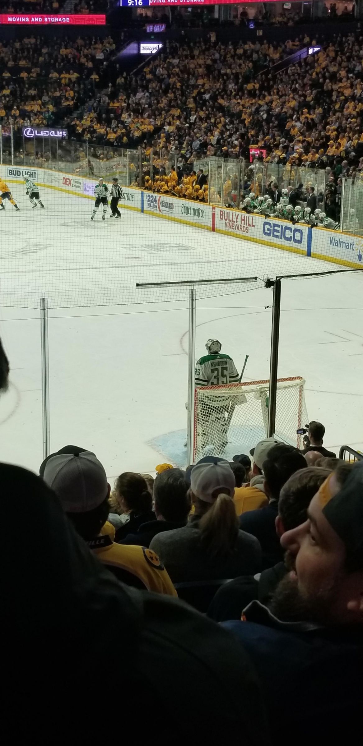 section 110, row c seat view  for hockey - bridgestone arena