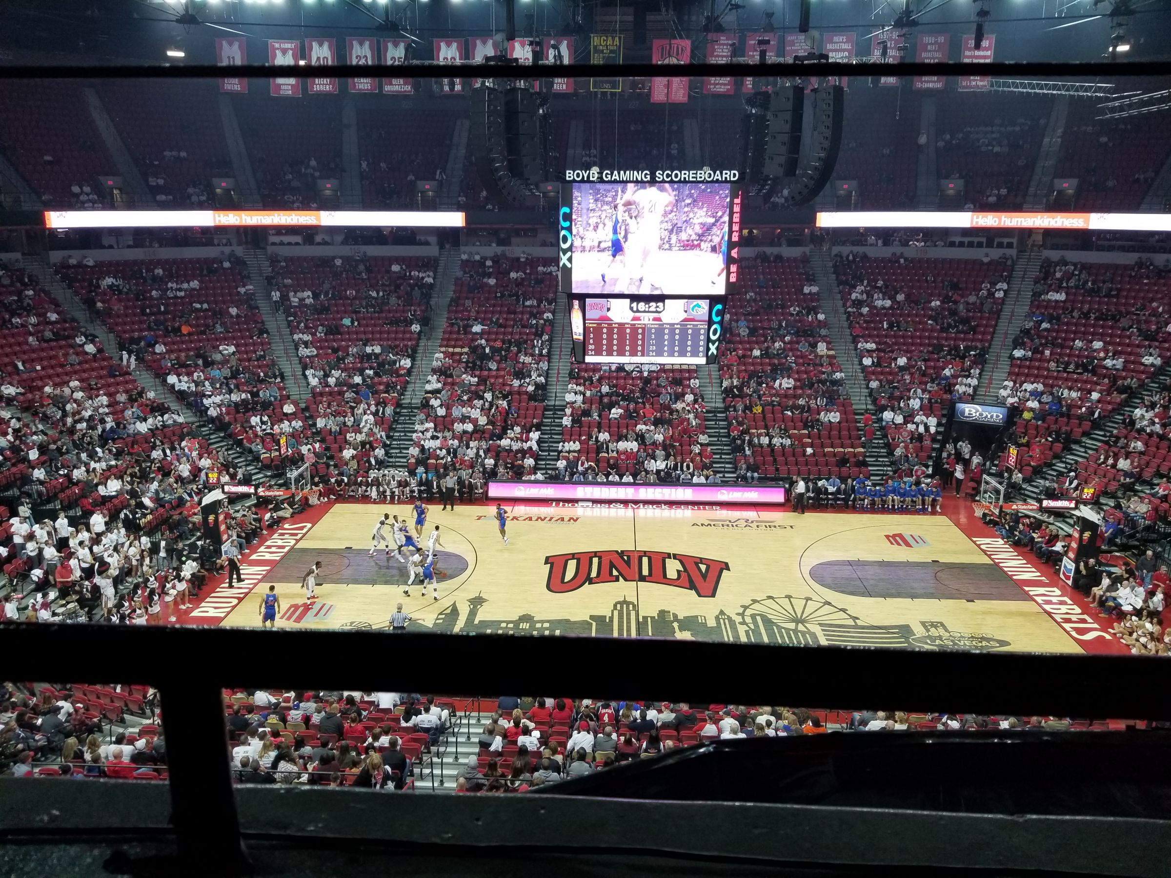 section 209, row a seat view  - thomas and mack center