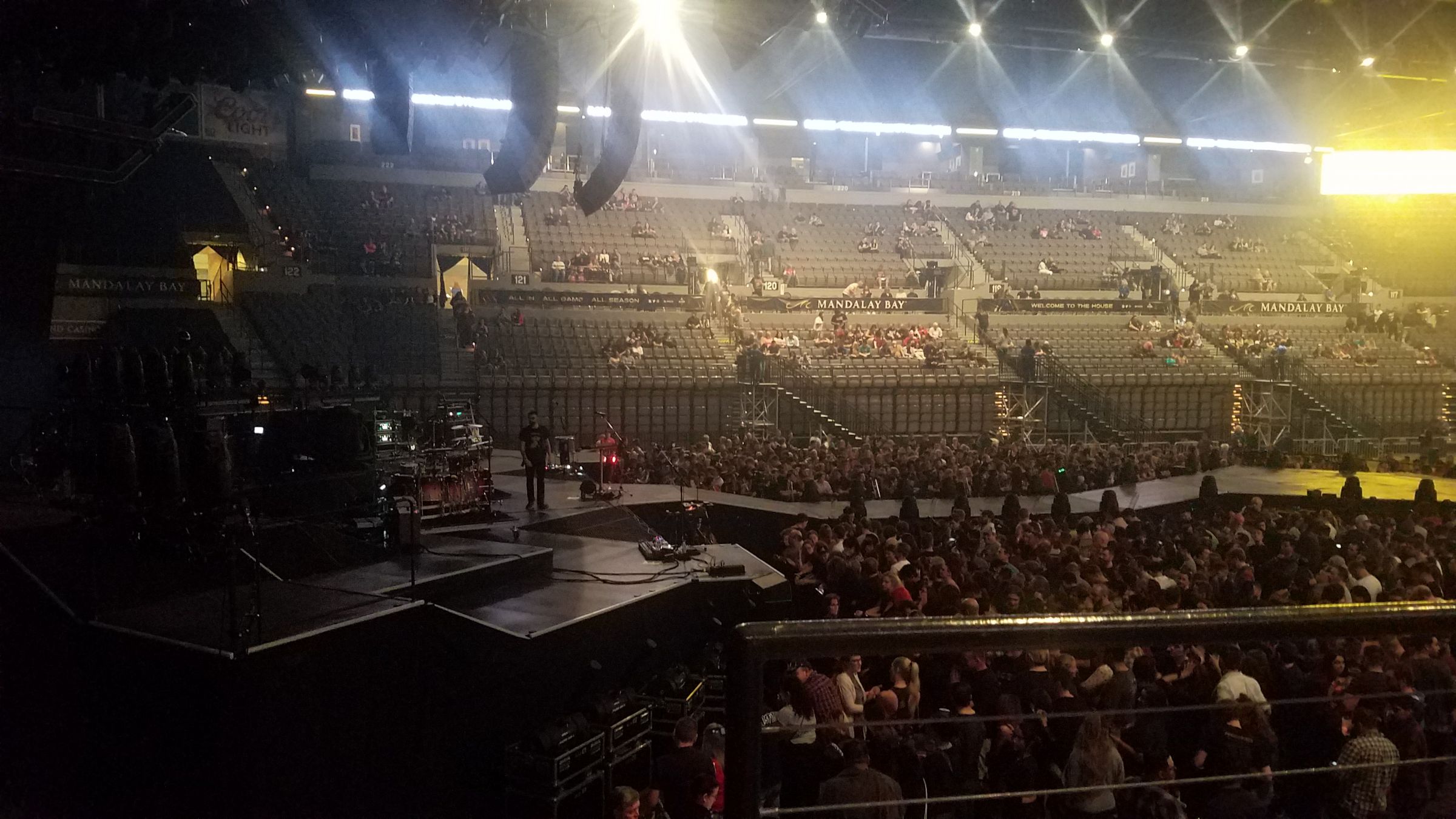 section 104, row m seat view  for concert - michelob ultra arena