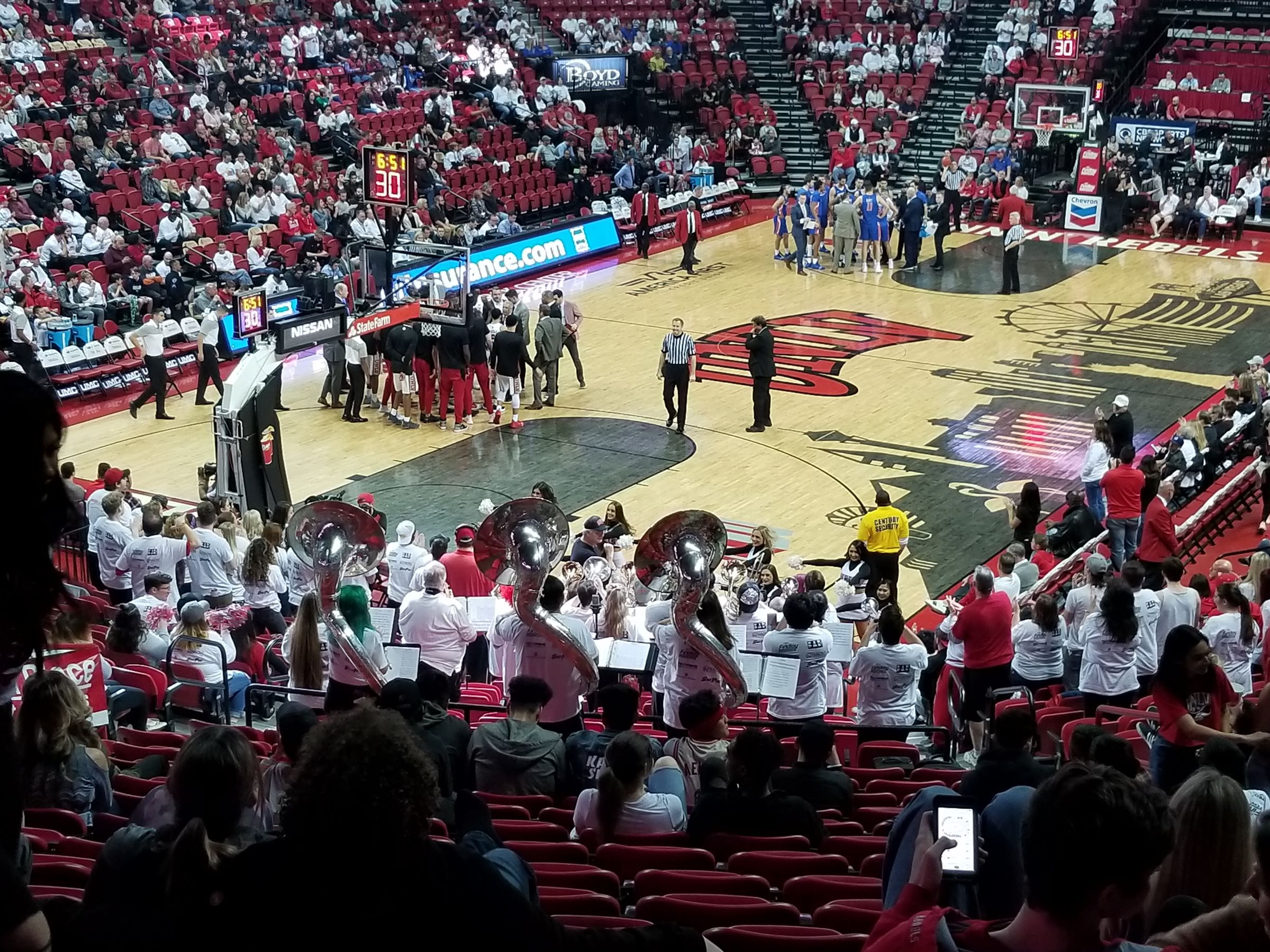 section 110, row r seat view  - thomas and mack center