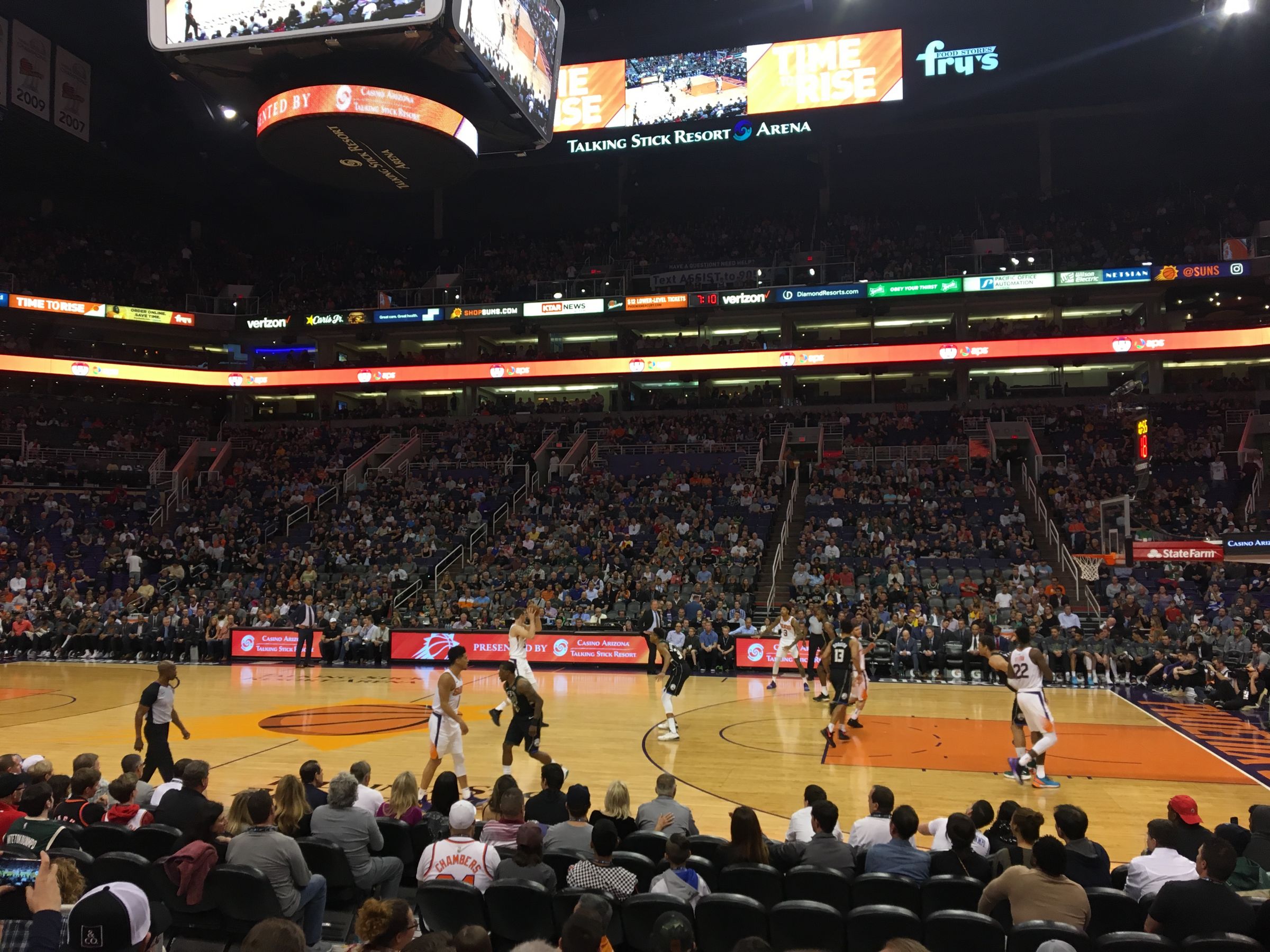 section 113, row 6 seat view  for basketball - phx arena