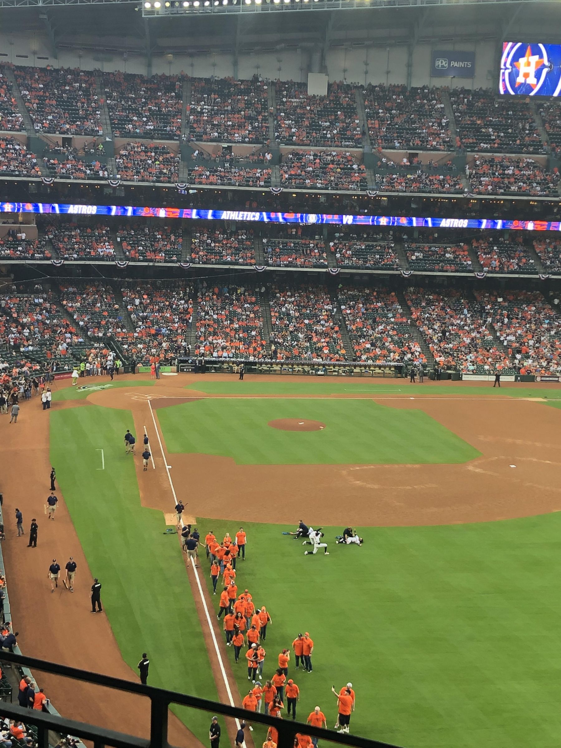 section 336, row 2 seat view  for baseball - minute maid park