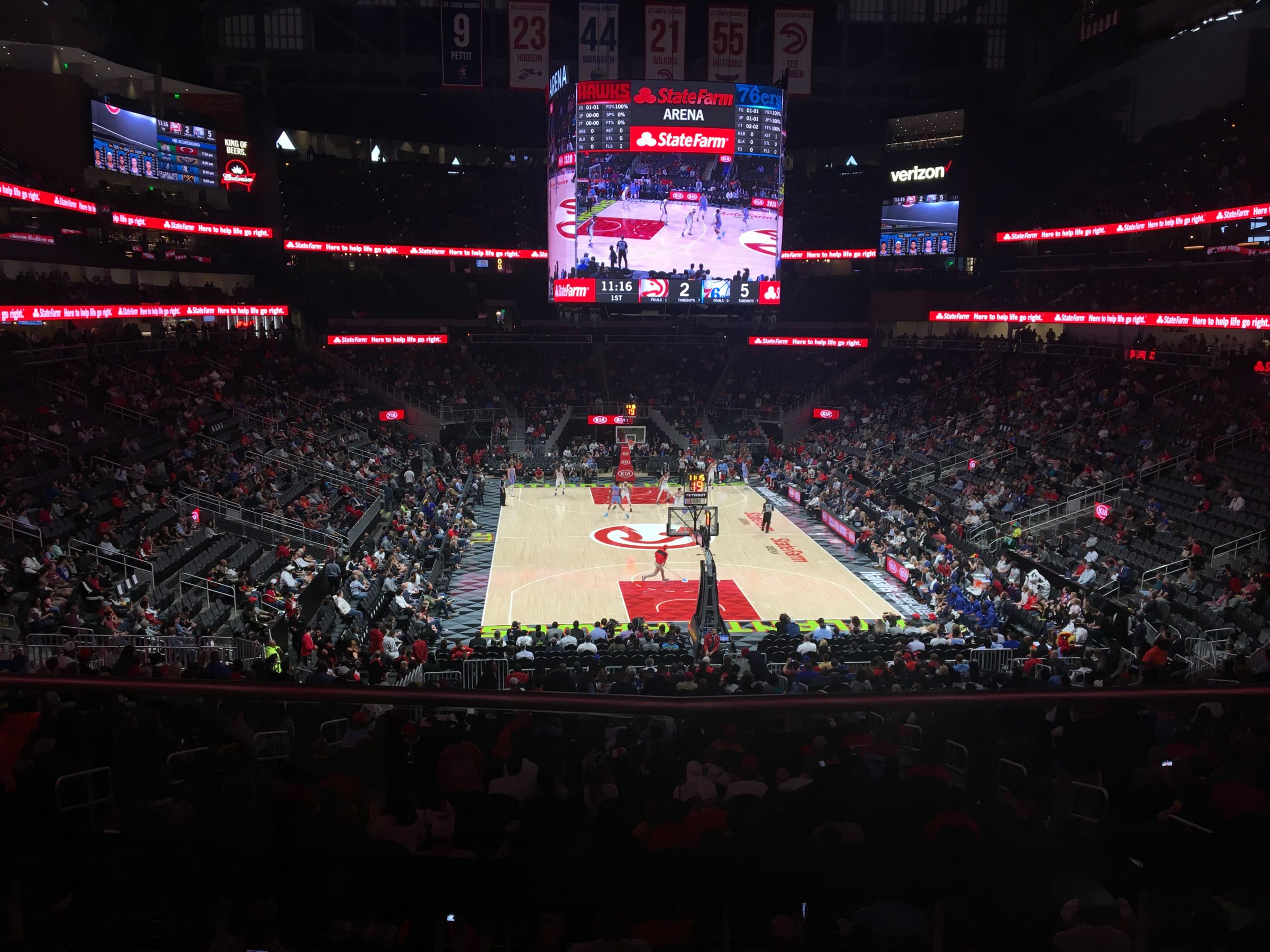 terrace 6, row c seat view  for basketball - state farm arena