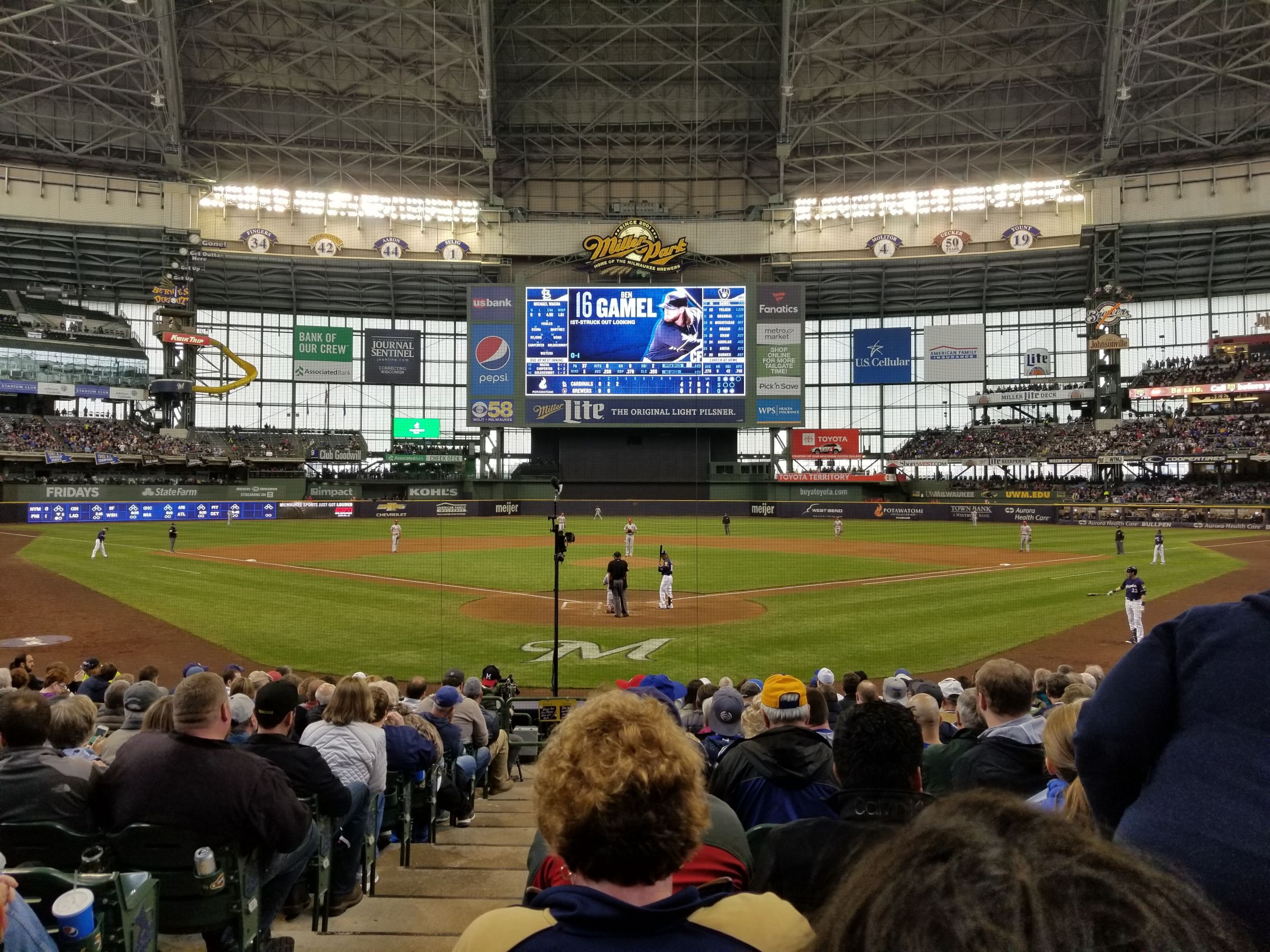 section 117, row 16 seat view  for baseball - american family field