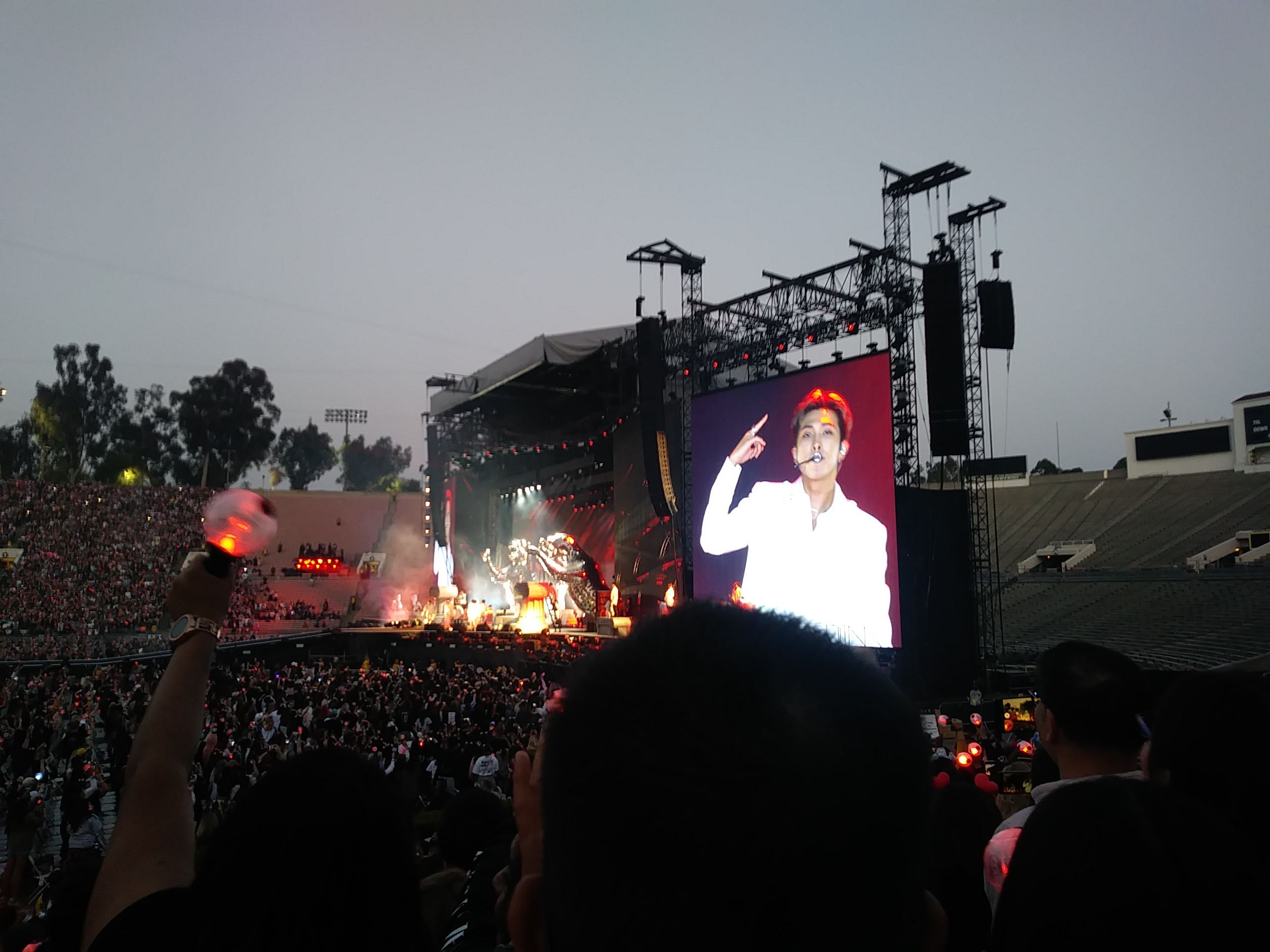 section 19, row 13 seat view  for concert - rose bowl stadium