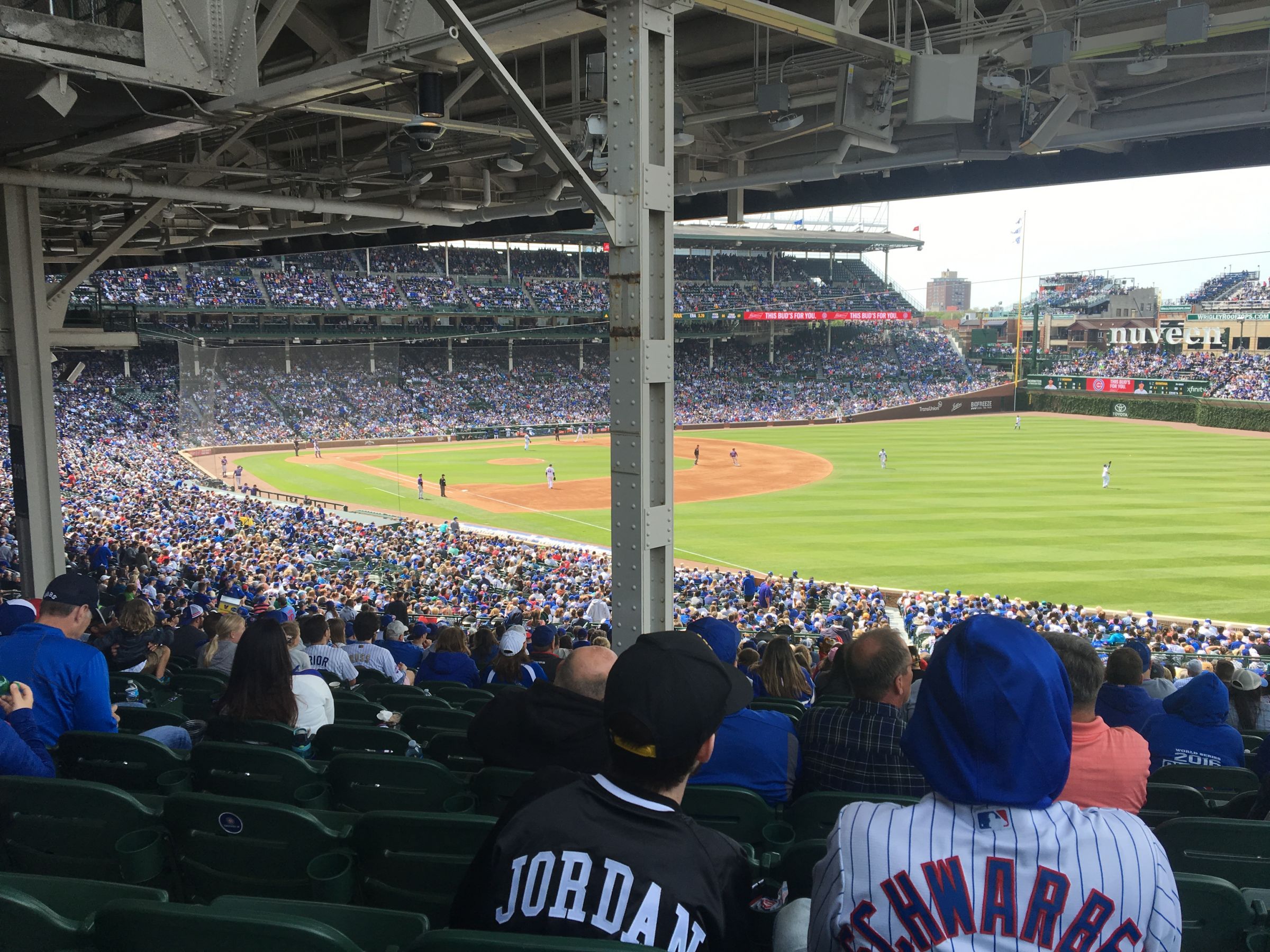 Terrible! Cheap! But close to the bar!!! Wrigley Field Section 231