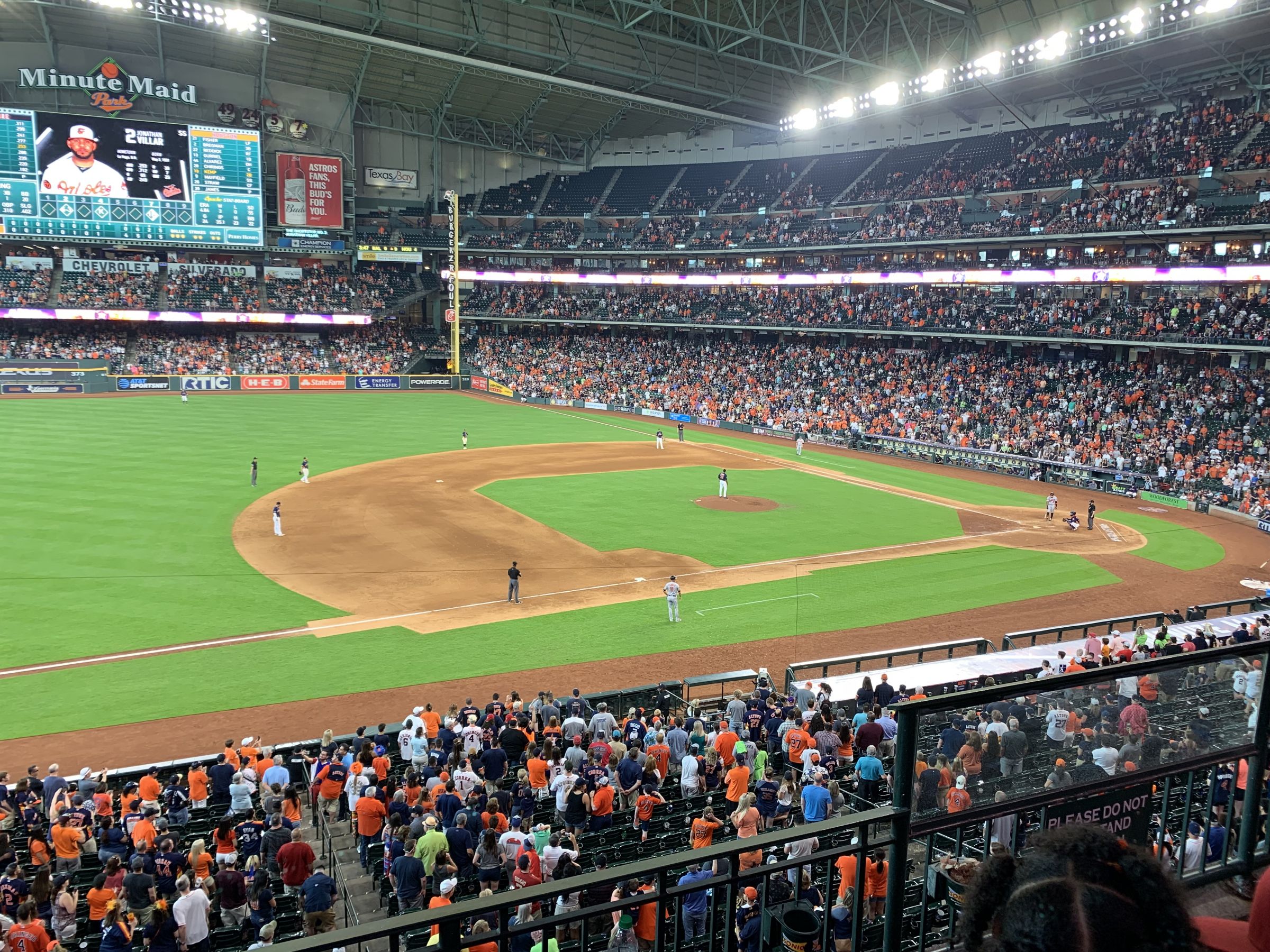 section 210, row 3 seat view  for baseball - minute maid park