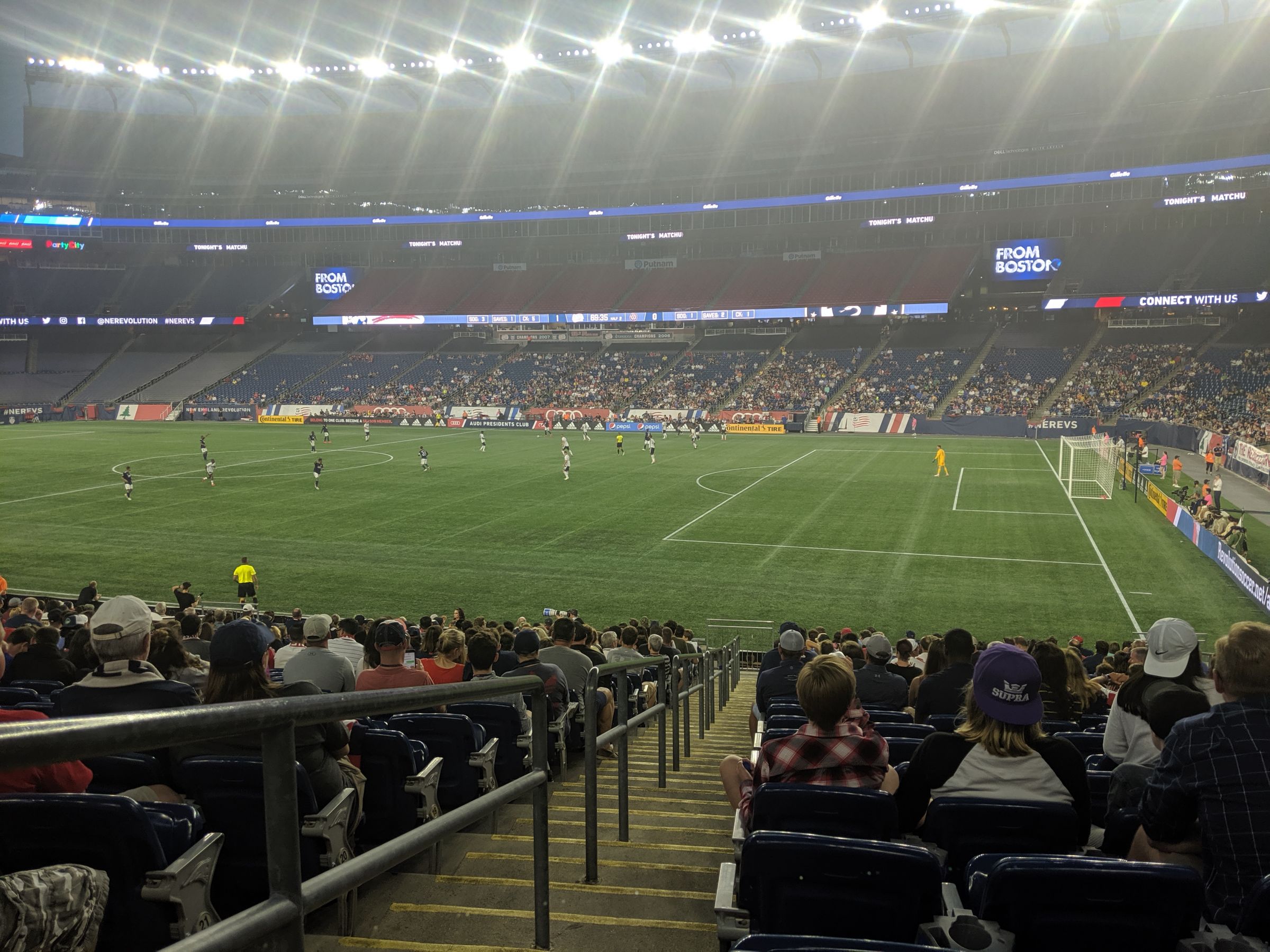 section 105, row 24 seat view  for soccer - gillette stadium
