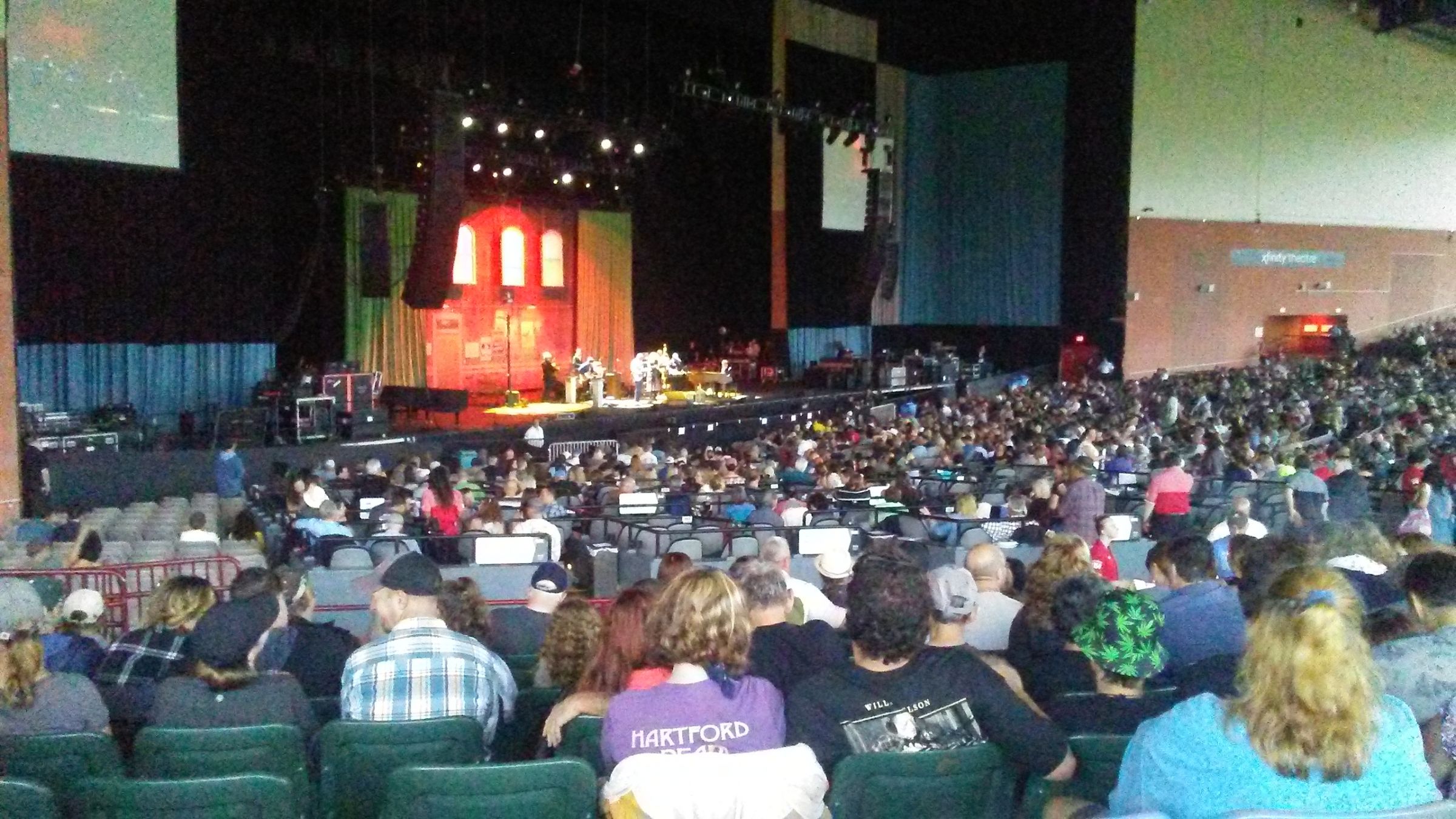 box seats, row vip seat view  - xfinity theatre hartford