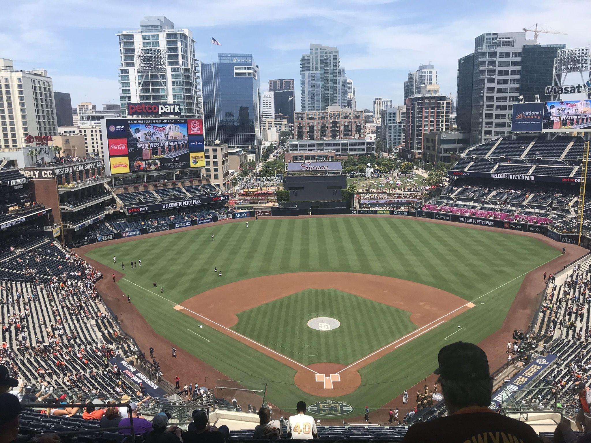 section 300, row 21 seat view  for baseball - petco park