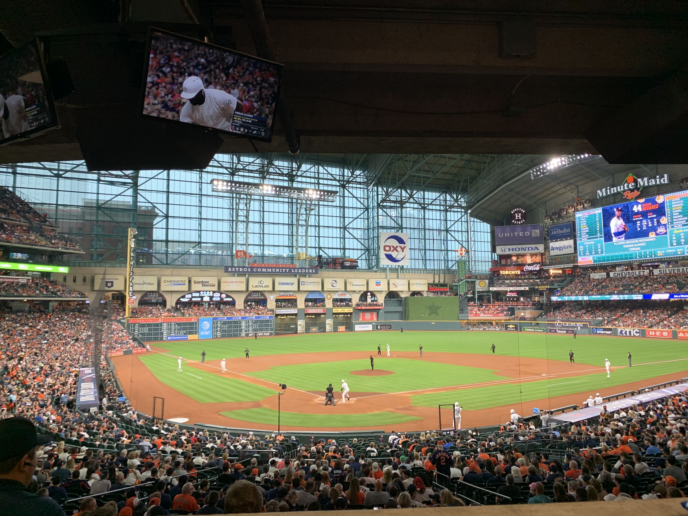 insperity club, row 1 seat view  for baseball - minute maid park