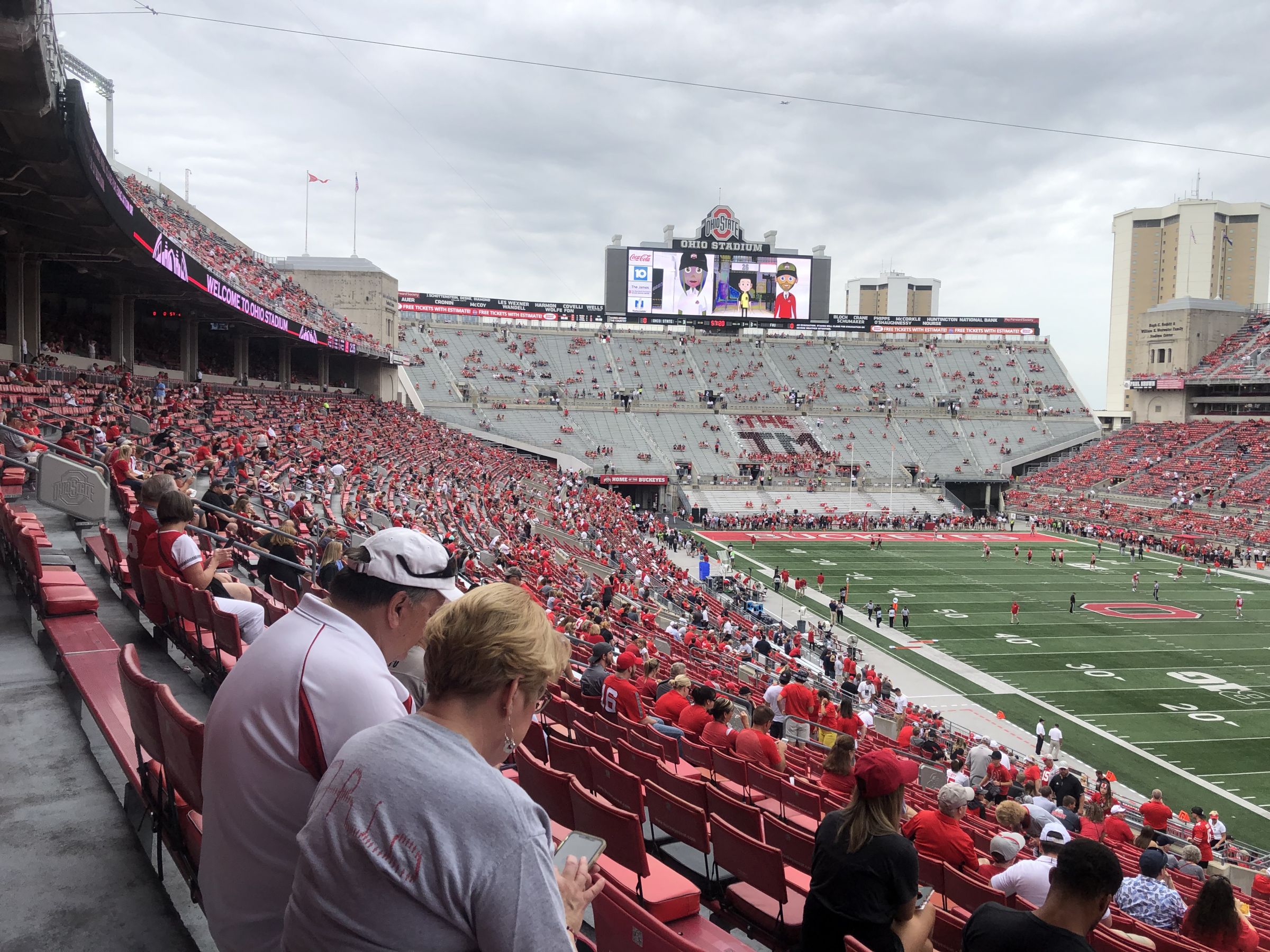 view of scoreboard from 12a