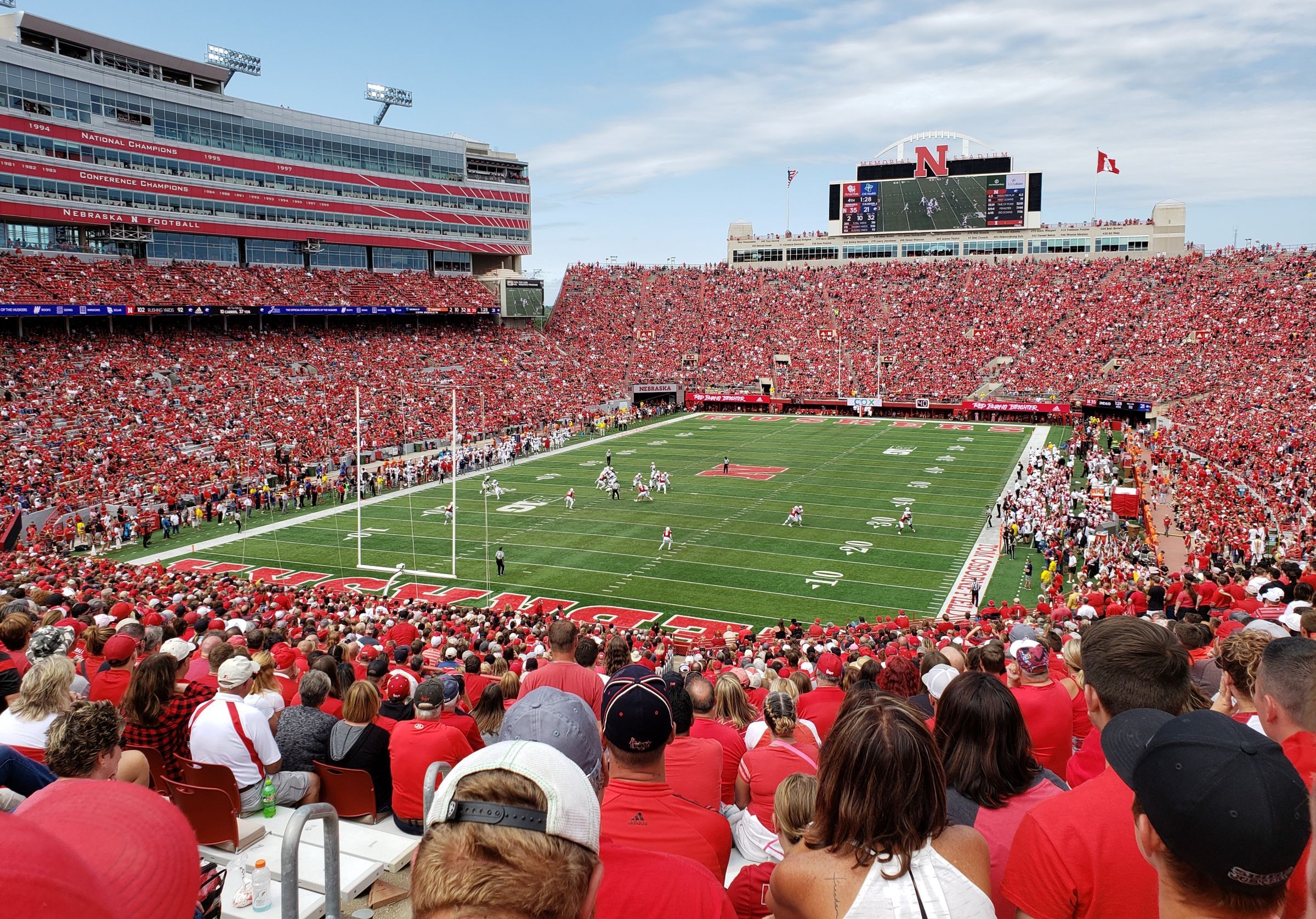 section 14, row 61 seat view  - memorial stadium (nebraska)