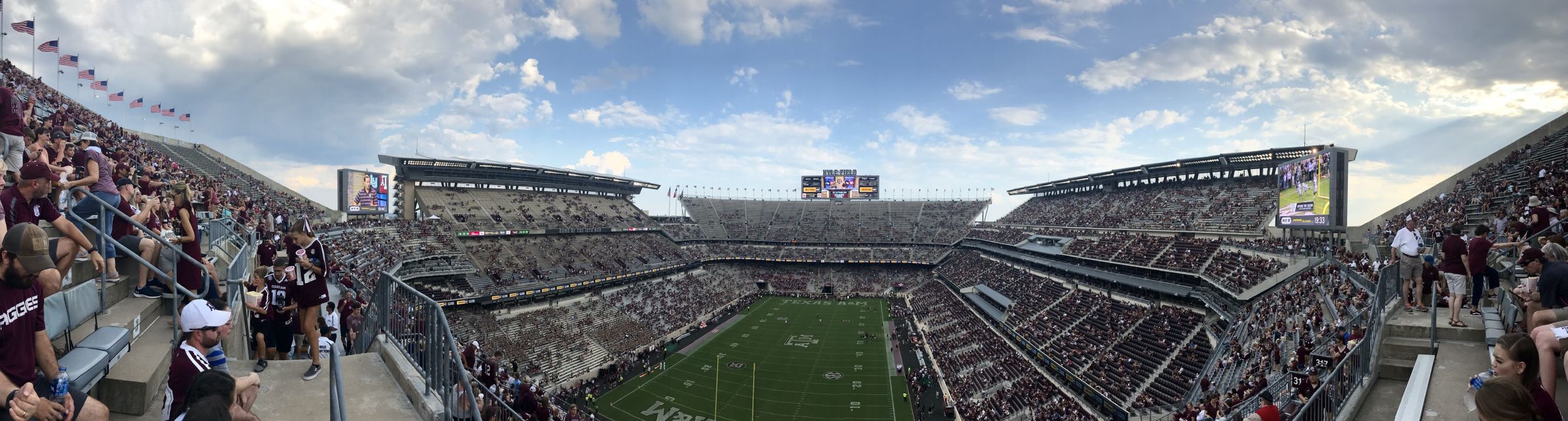 section 413, row 2 seat view  for football - kyle field