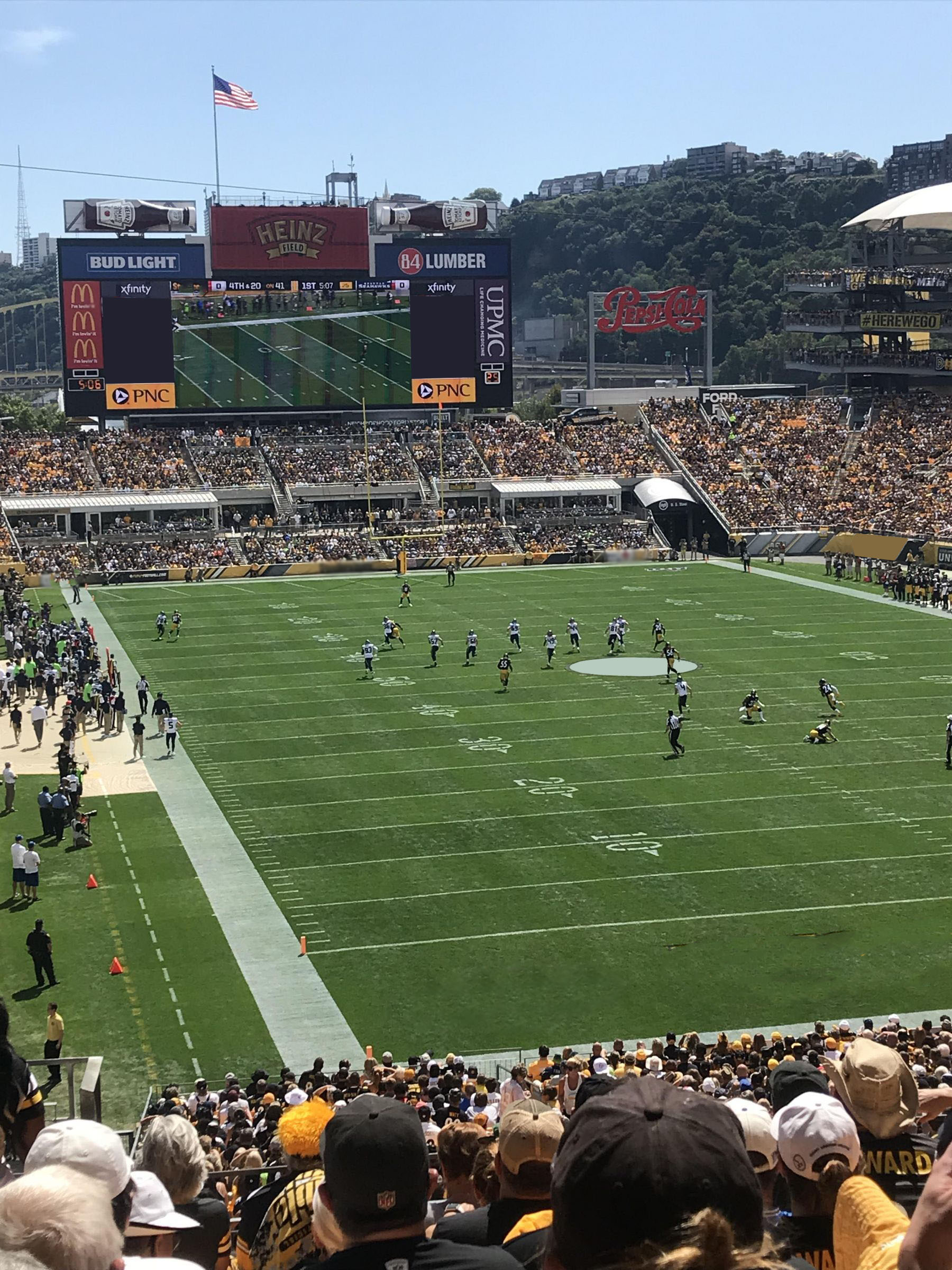 section 219, row h seat view  - heinz field
