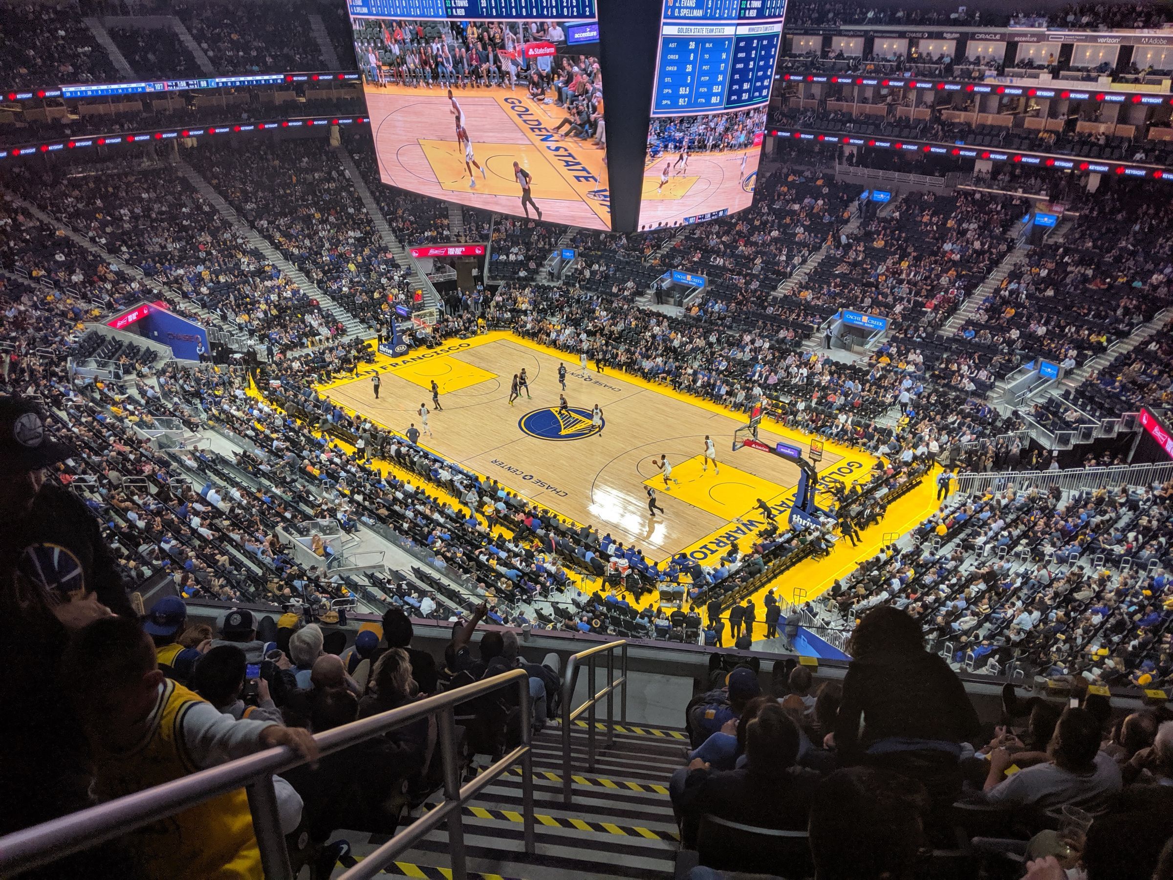 section 202, row 9 seat view  for basketball - chase center