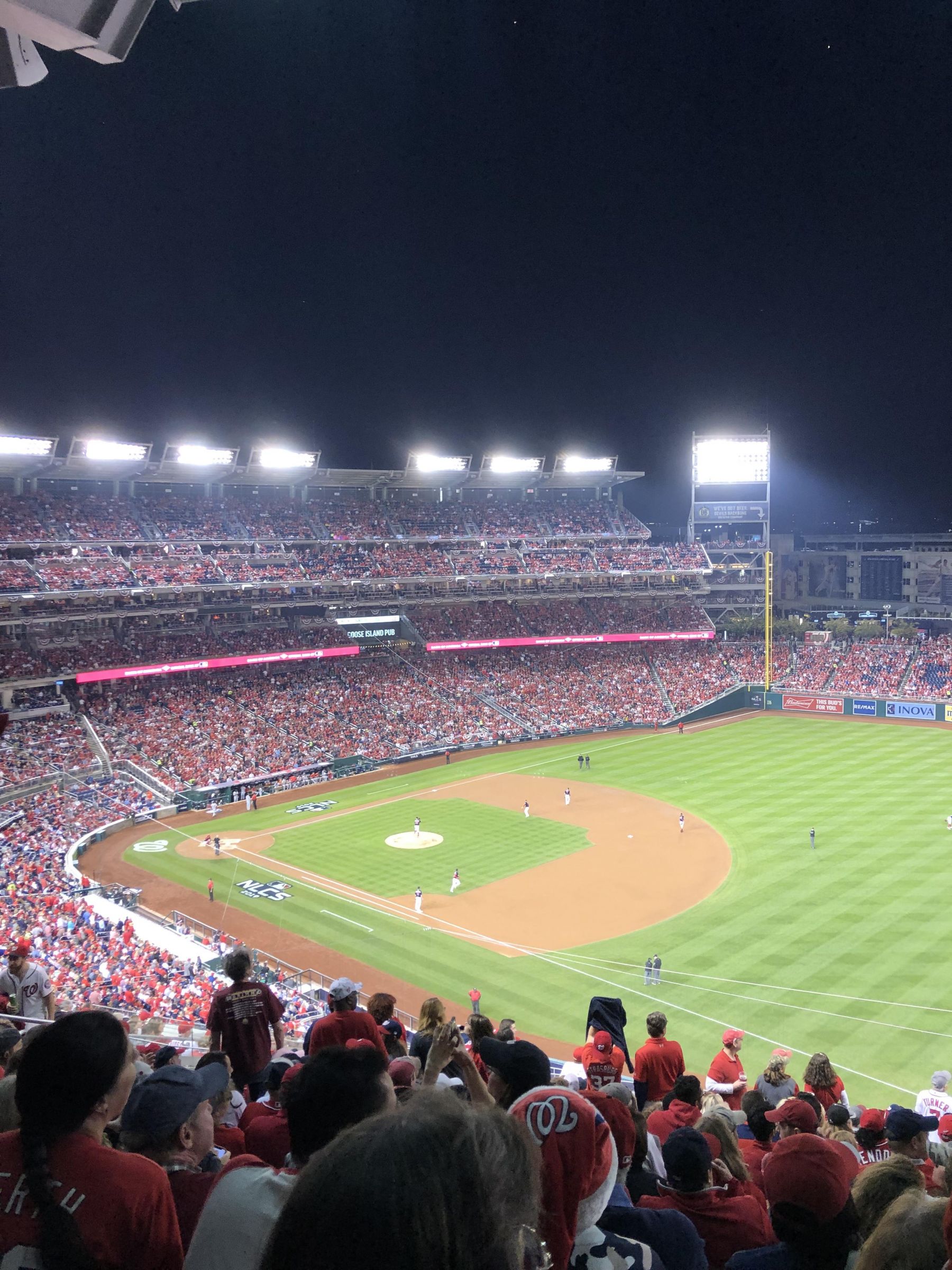 section 224, row w seat view  for baseball - nationals park