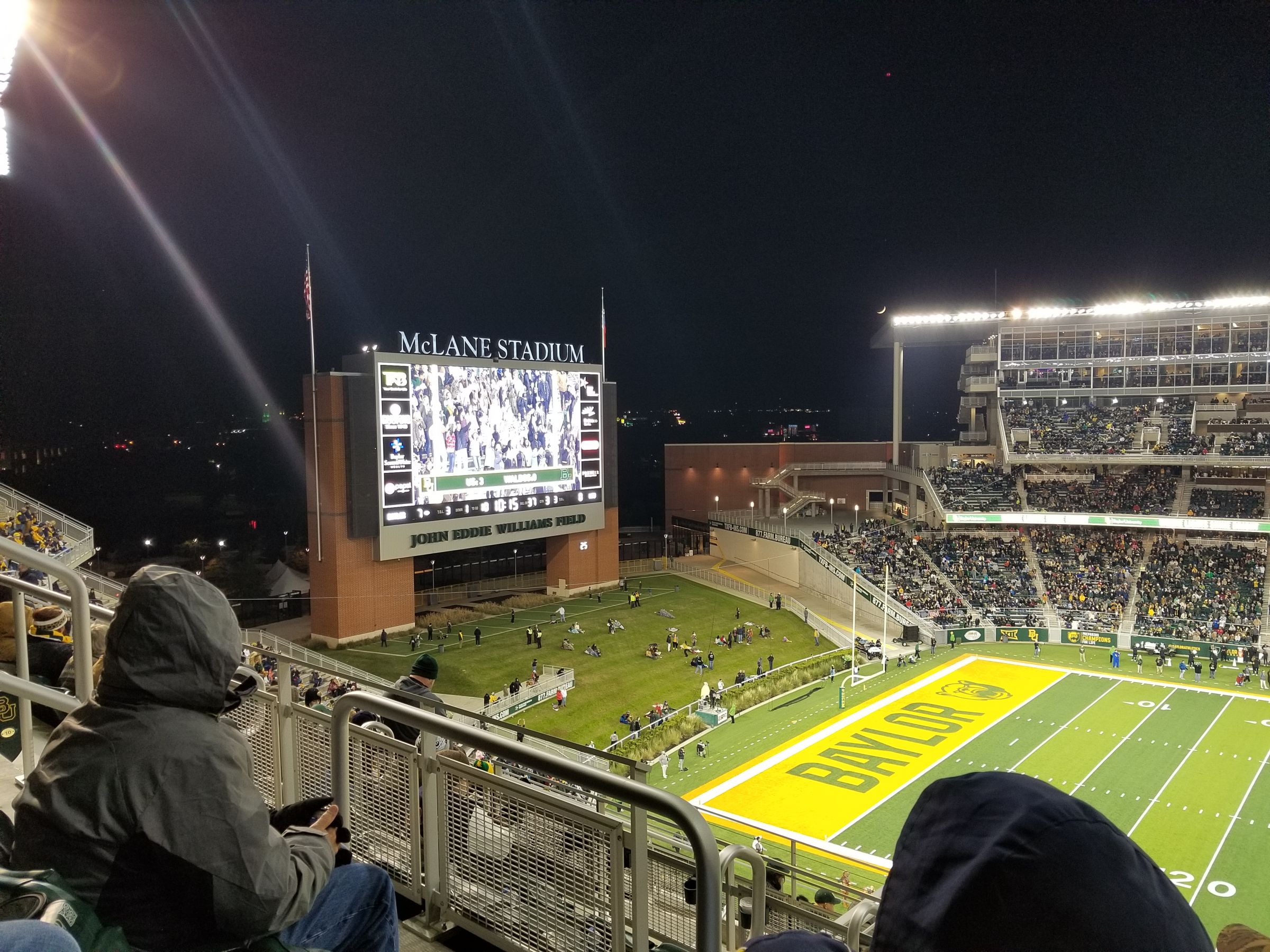 mclane stadium scoreboard from 325