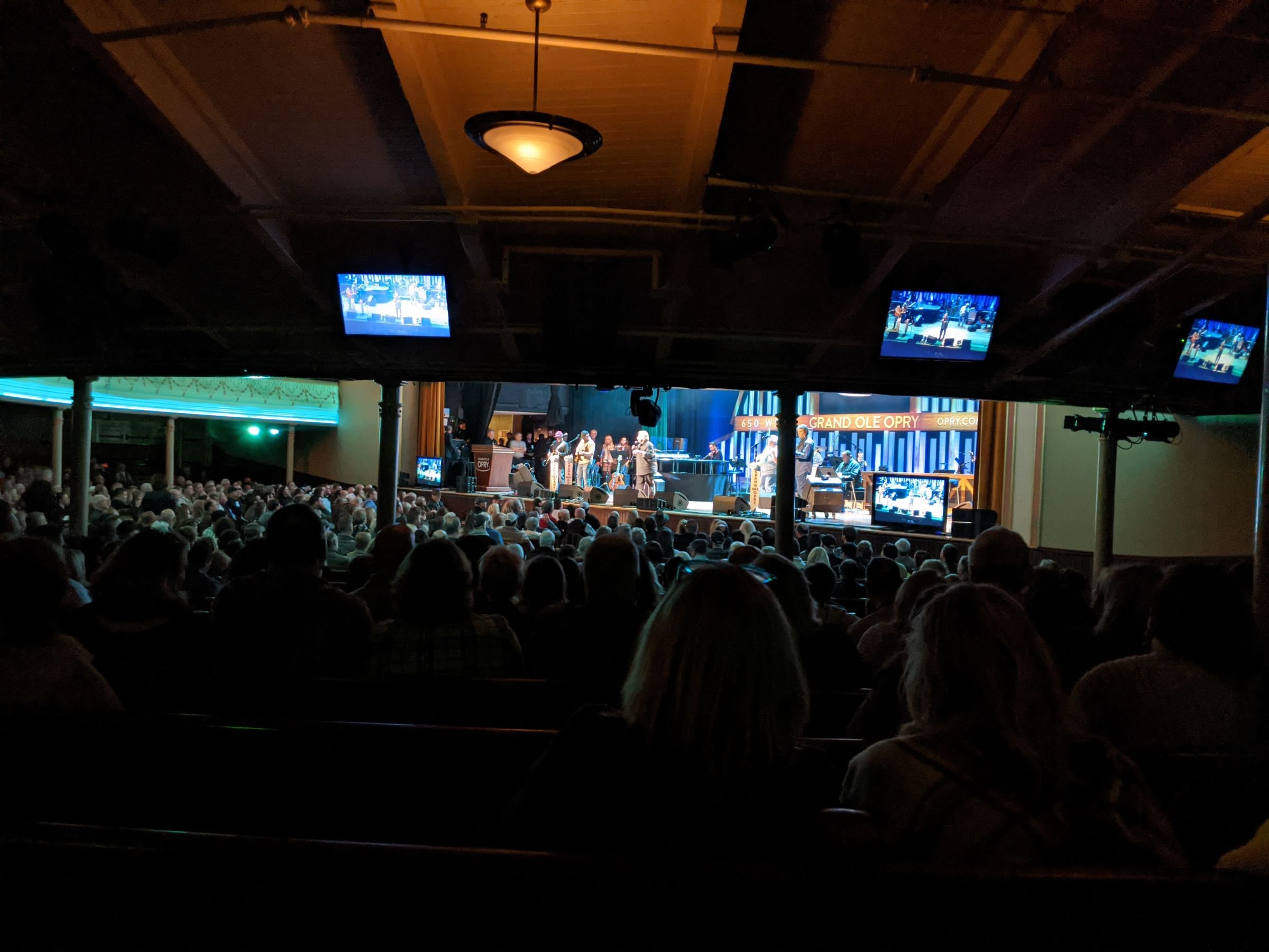 section 2, row w seat view  - ryman auditorium