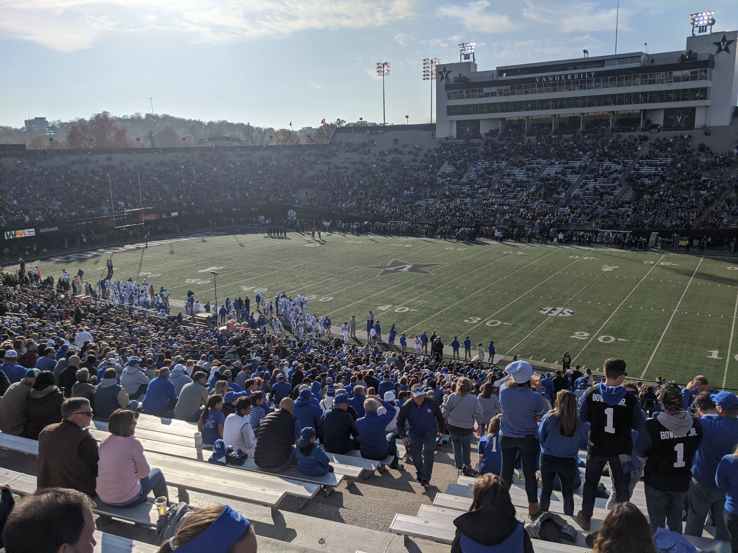 section u, row 54 seat view  - vanderbilt stadium