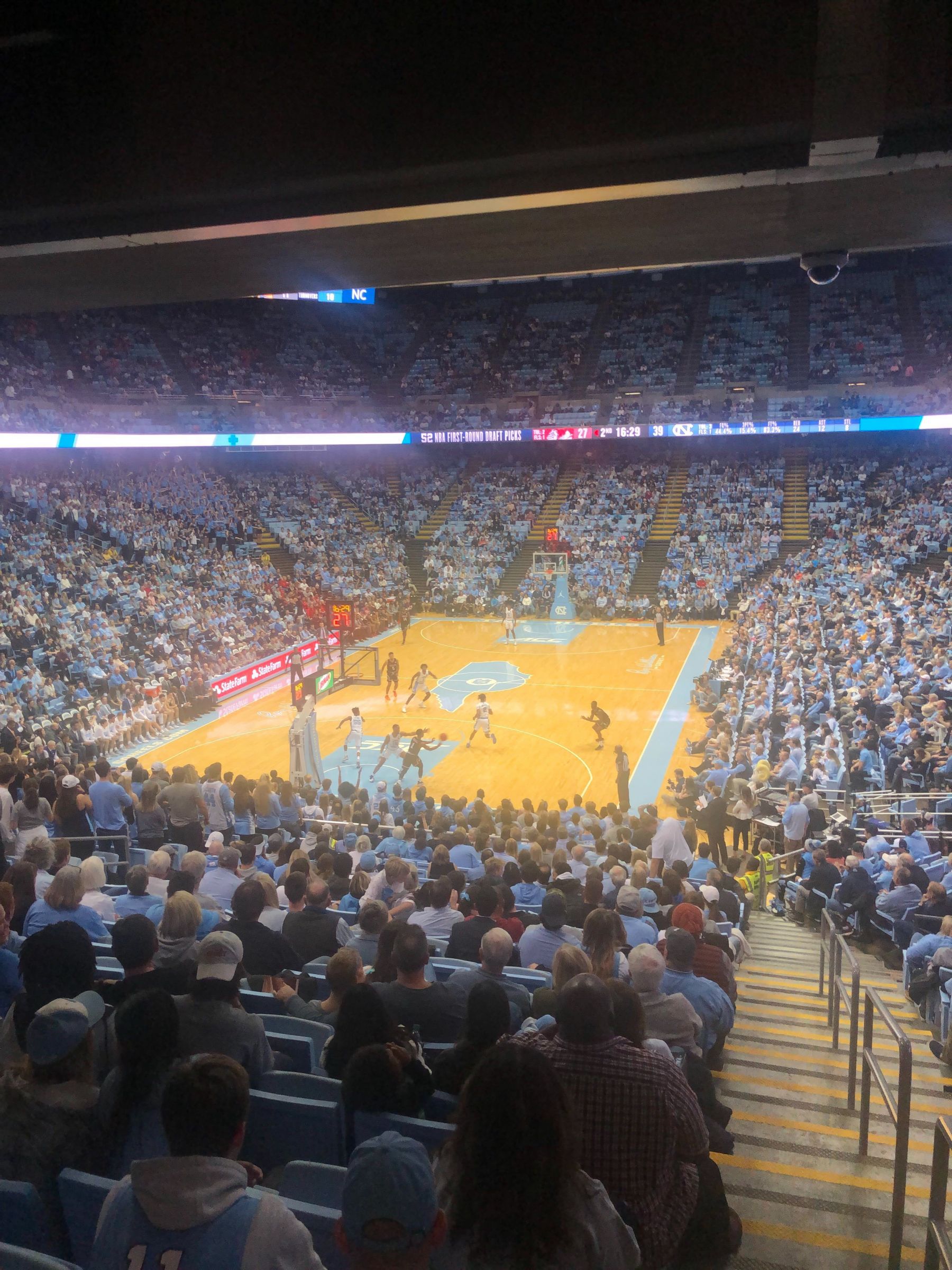 section 118, row dd seat view  - dean smith center