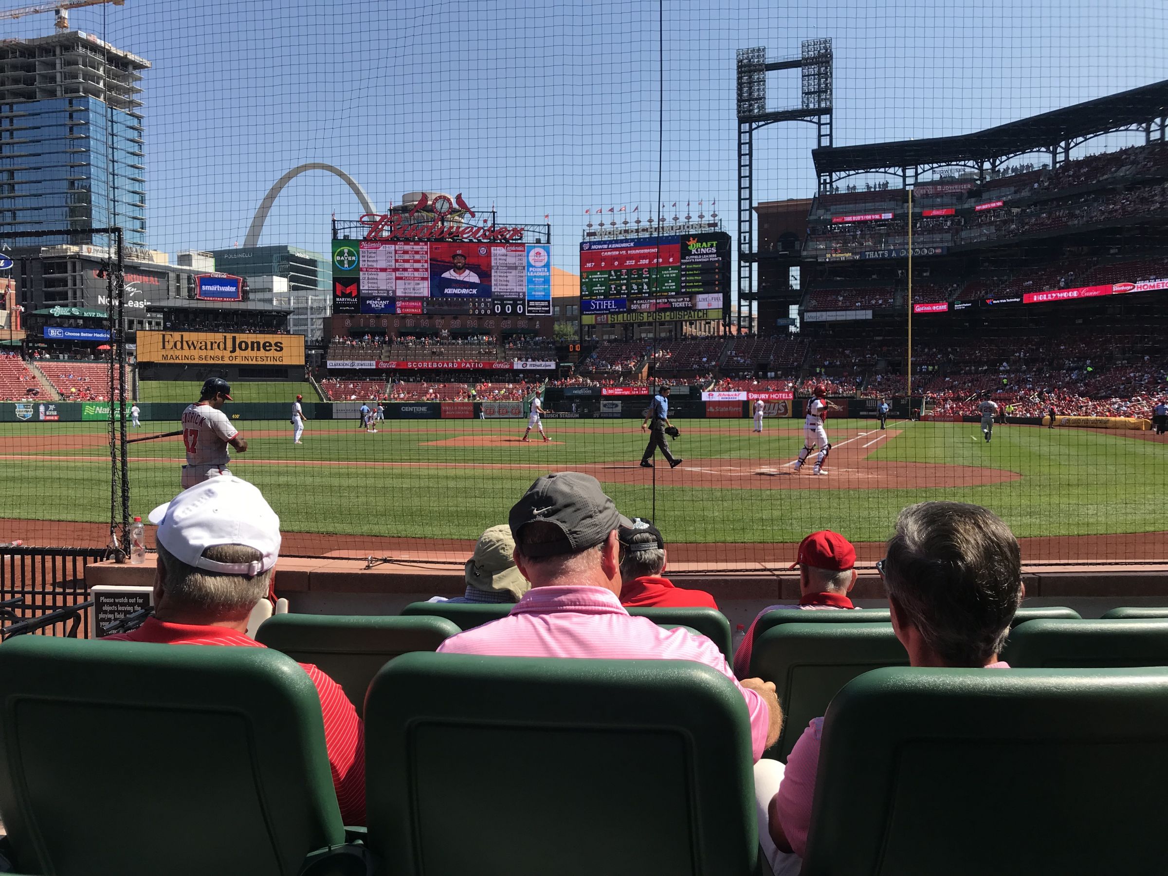 cardinals club 6, row e seat view  - busch stadium