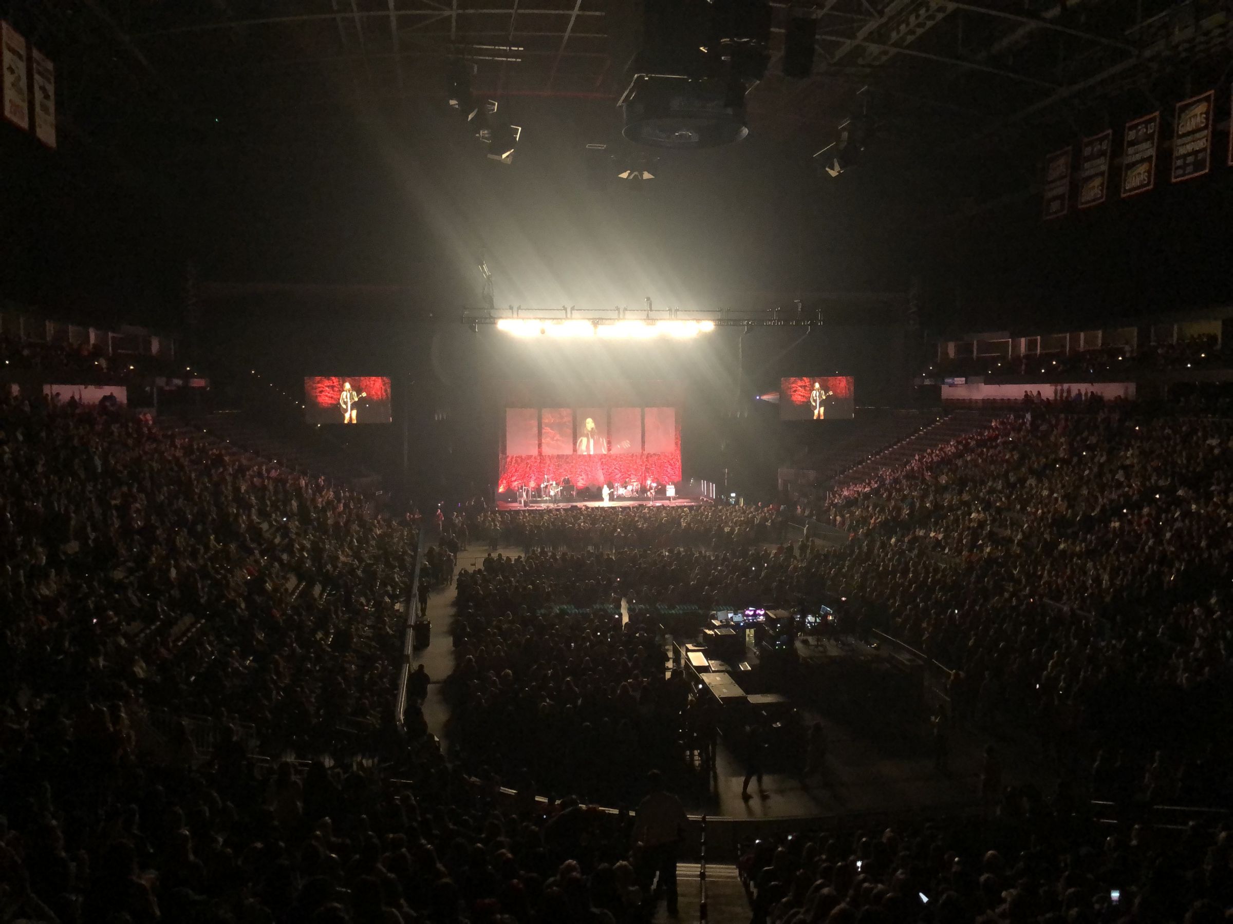 section 110, row cc seat view  for concert - vystar veterans memorial arena
