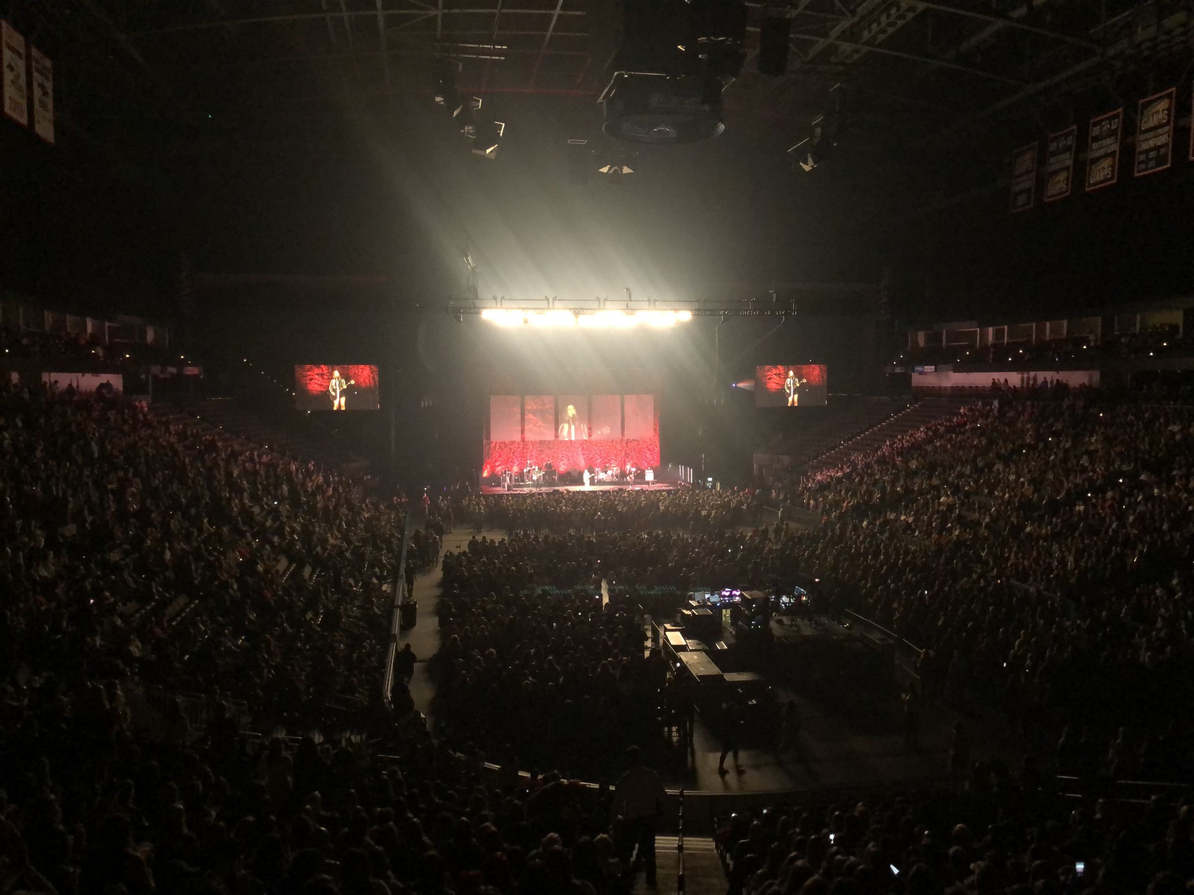 section 110, row cc seat view  for concert - vystar veterans memorial arena