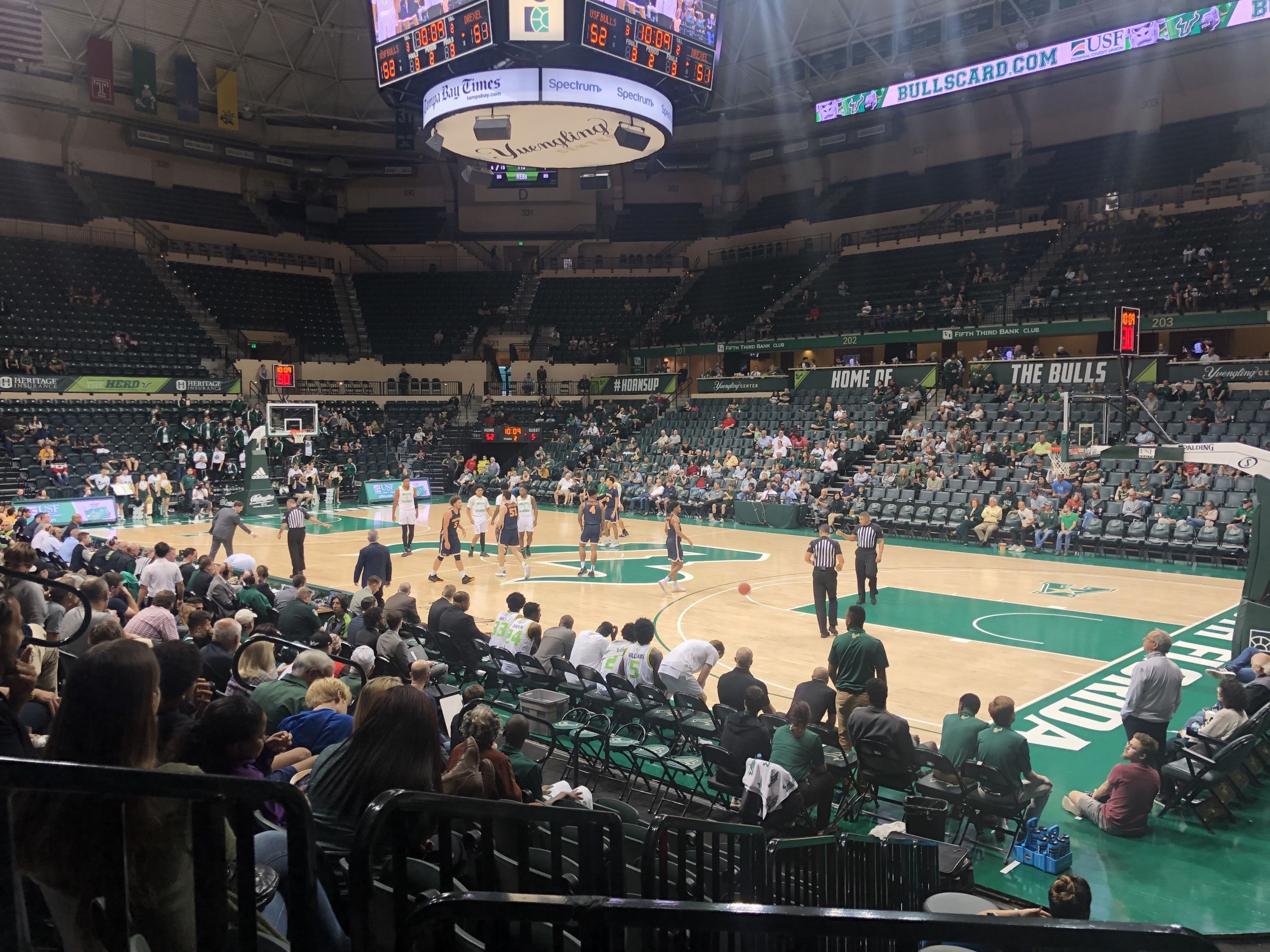 section 111, row h seat view  for basketball - yuengling center