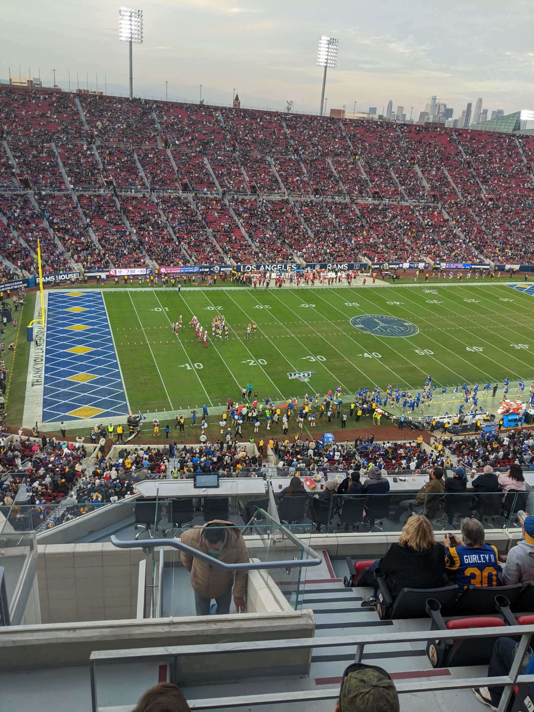 club 411, row 12 seat view  - los angeles memorial coliseum