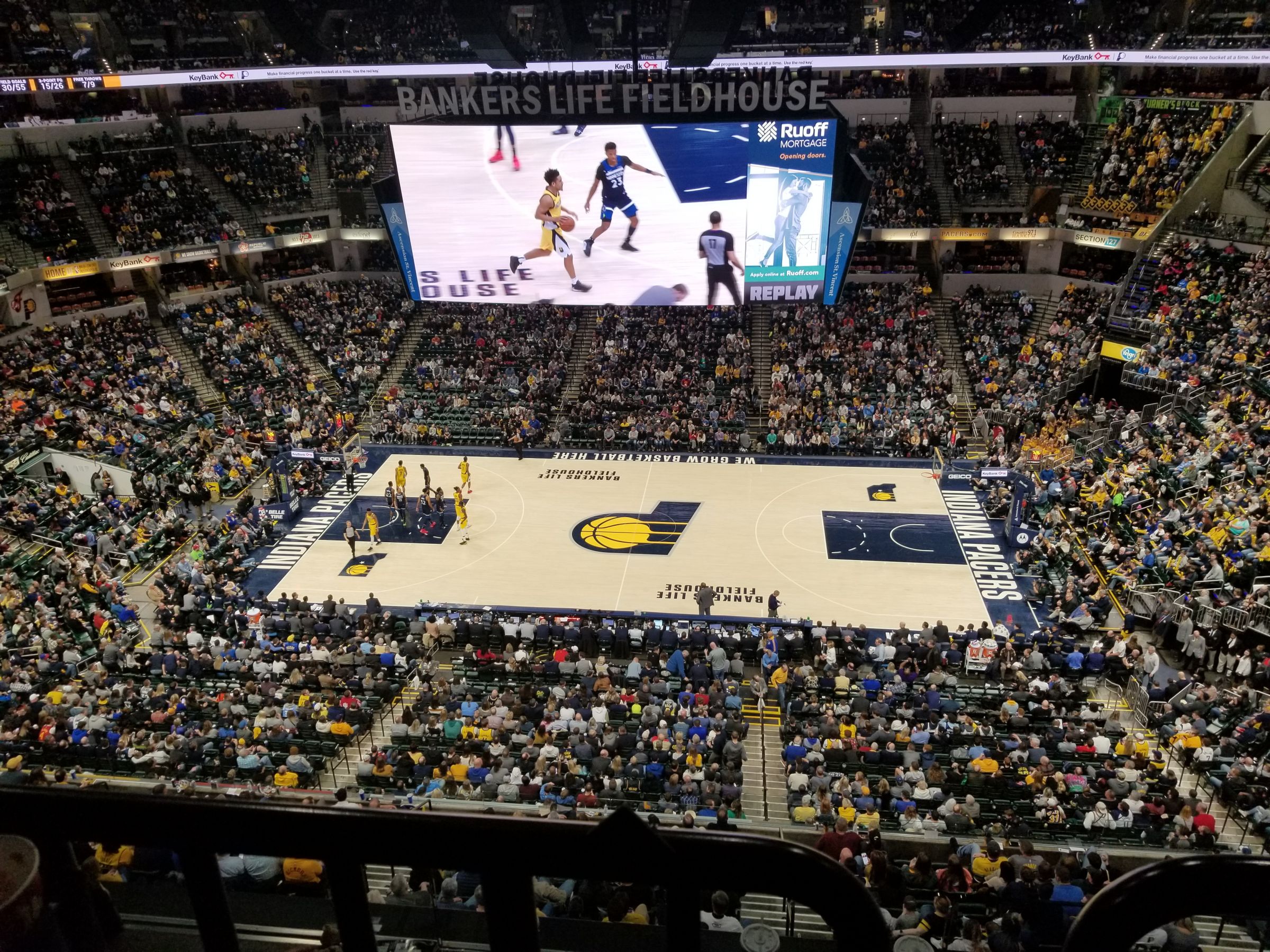 section 208, row 4 seat view  for basketball - gainbridge fieldhouse