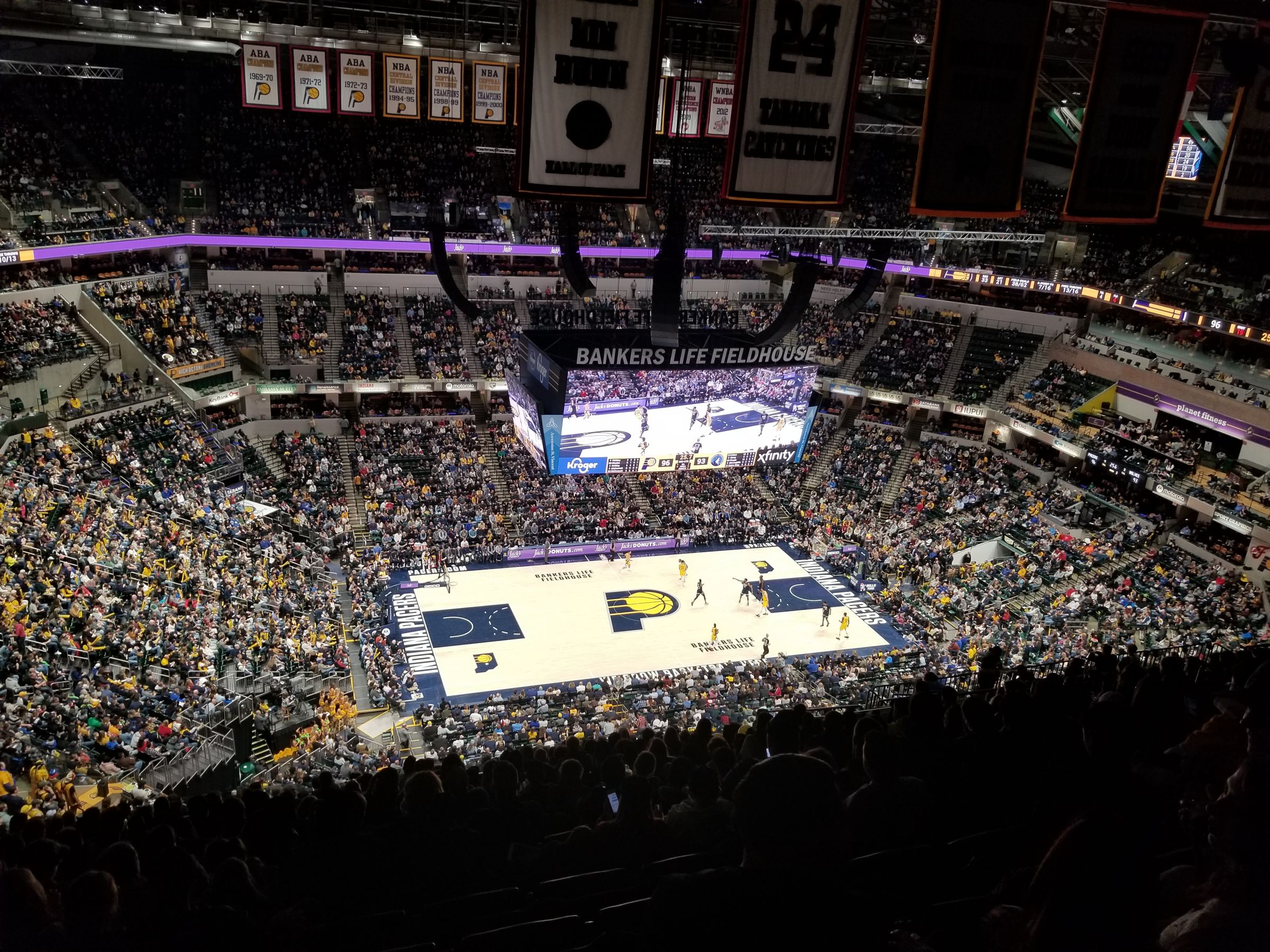 section 226, row 20 seat view  for basketball - gainbridge fieldhouse