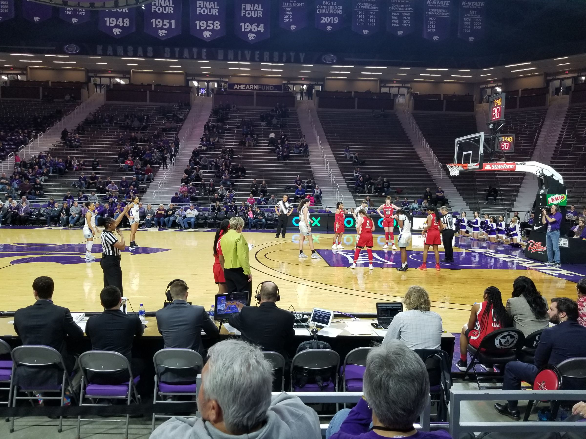 section 5, row 3 seat view  - bramlage coliseum