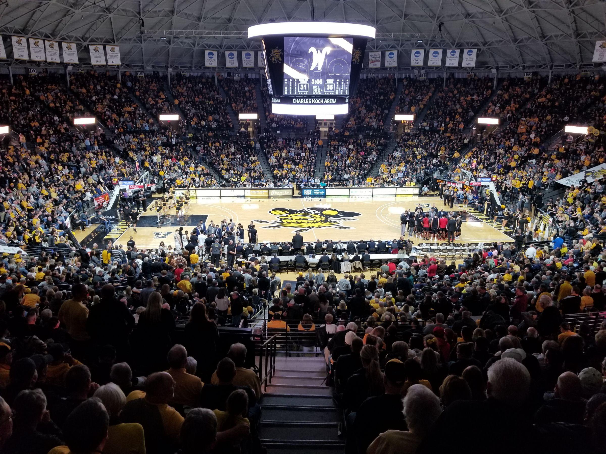 section 121, row 29 seat view  - charles koch arena