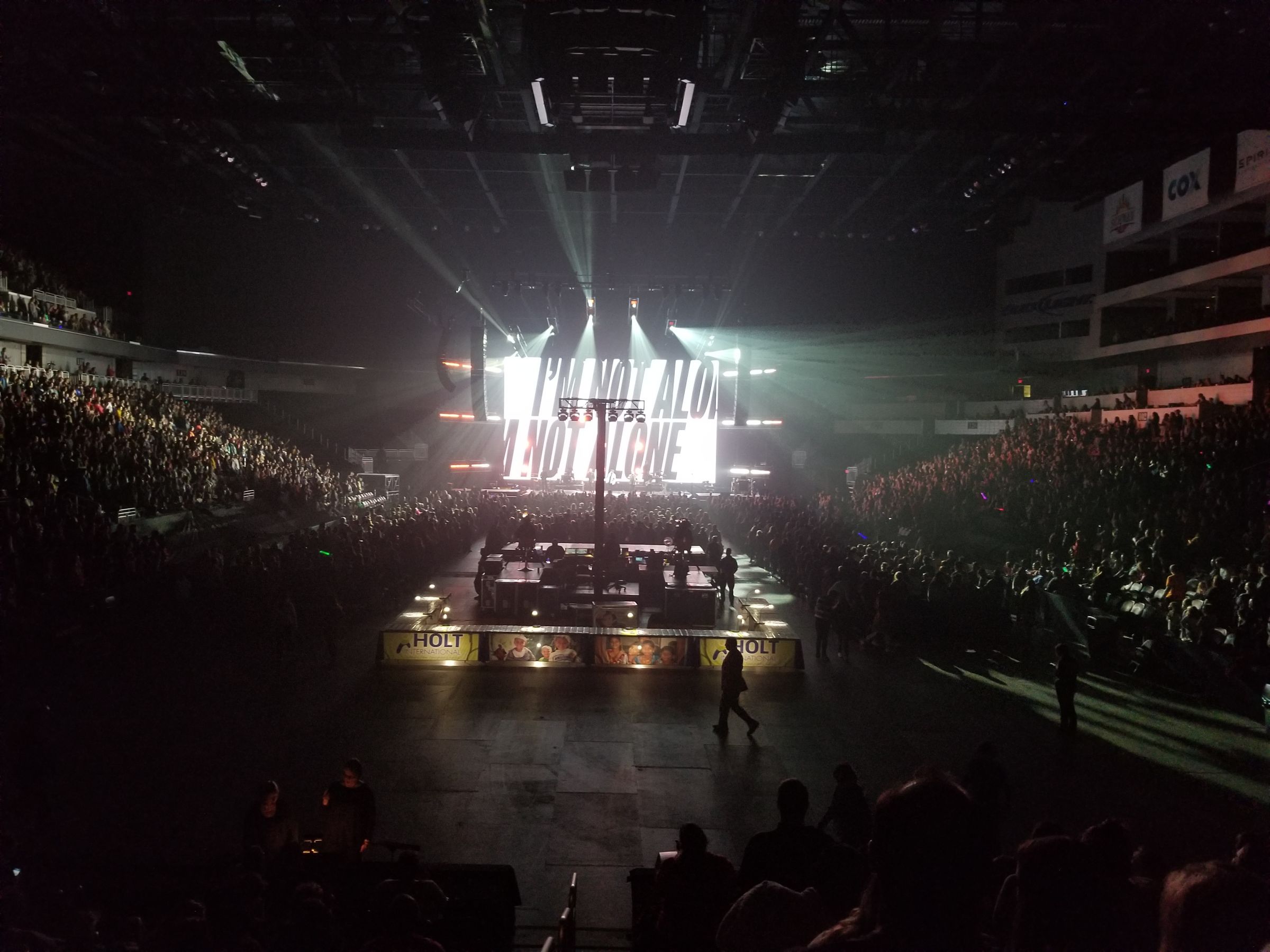 section 109, row m seat view  for concert - intrust bank arena