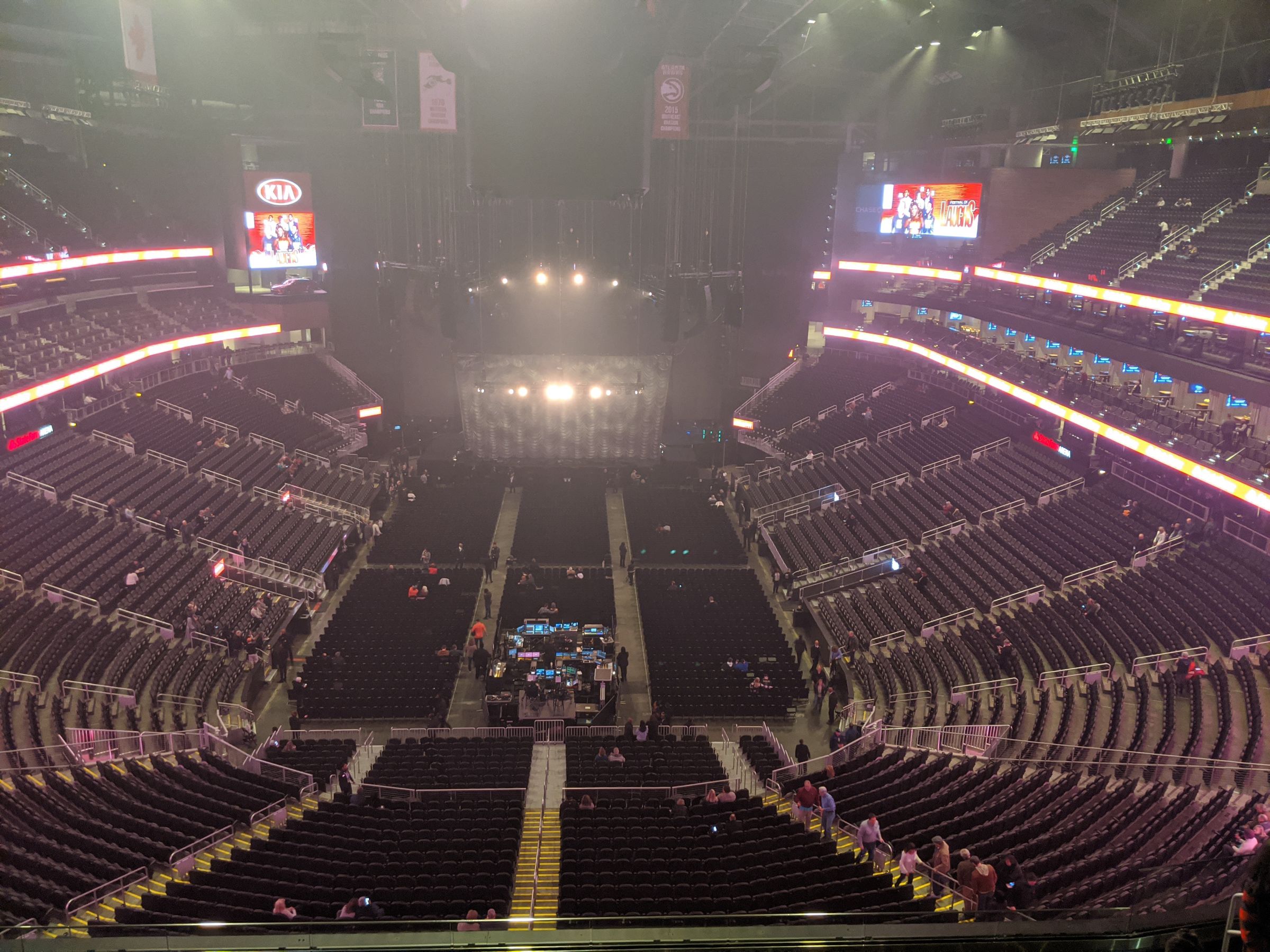 section 203, row k seat view  for concert - state farm arena