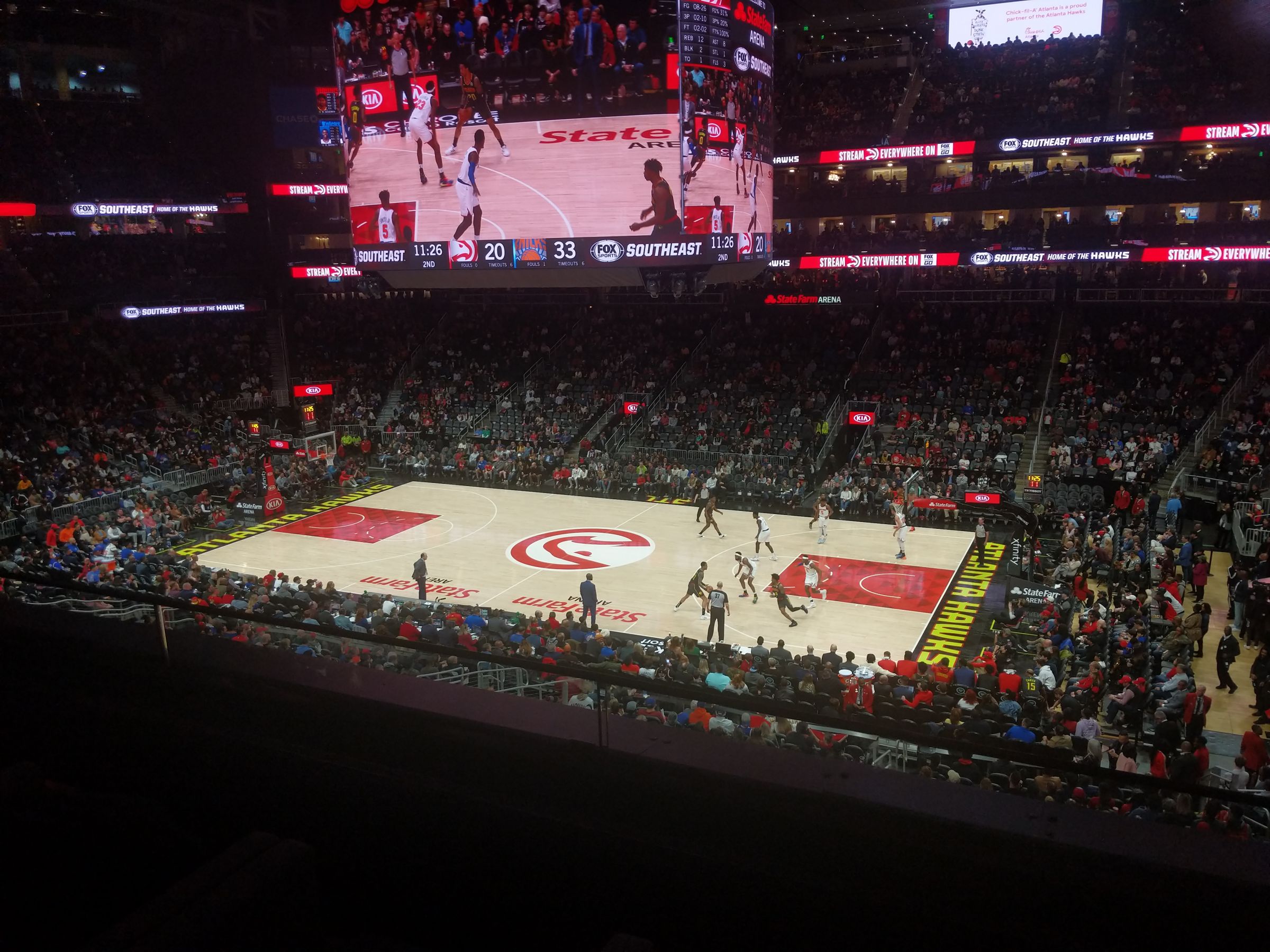 terrace 20, row bb seat view  for basketball - state farm arena