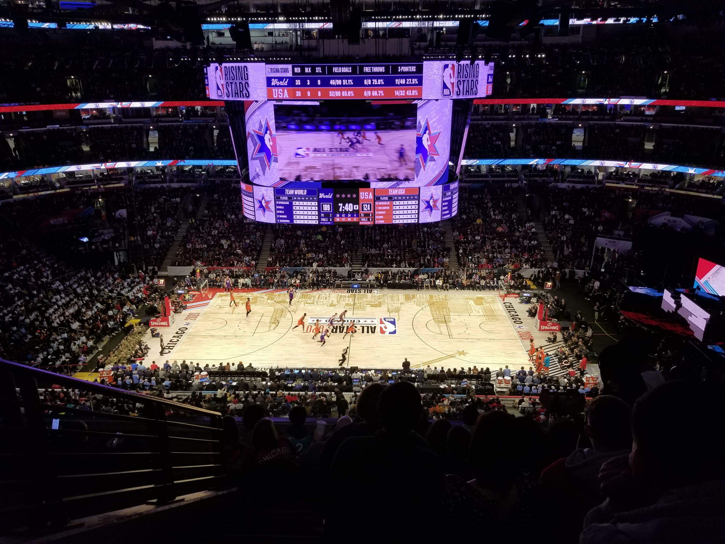 section 334, row 8 seat view  for basketball - united center
