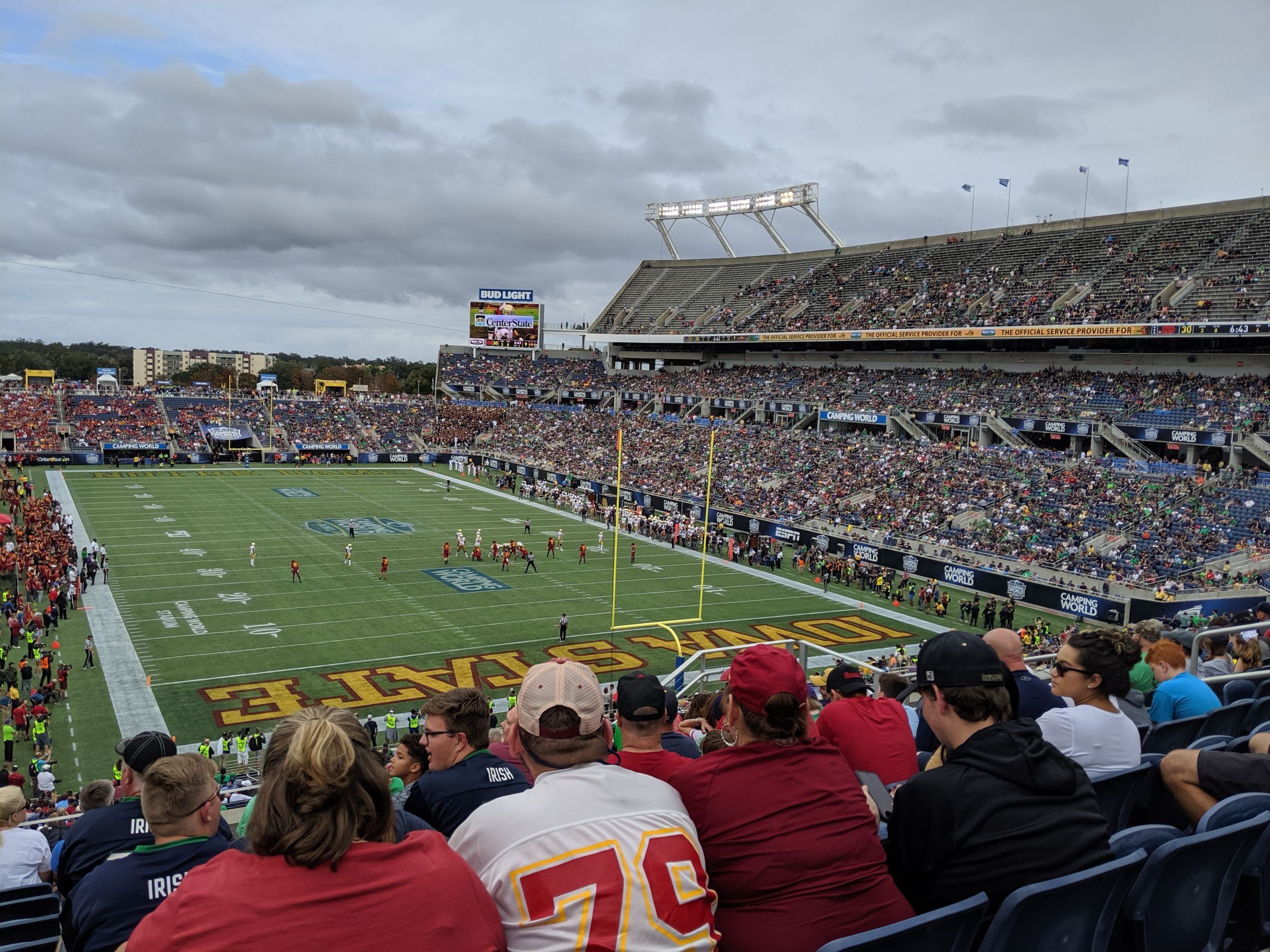 section p23, row h seat view  for football - camping world stadium