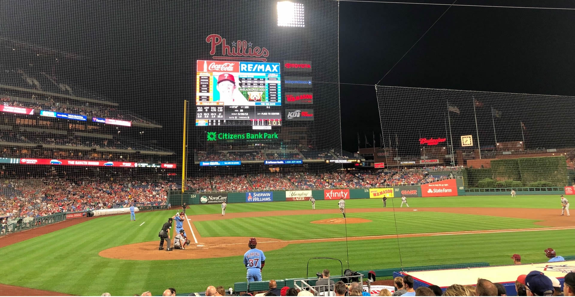 section g, row 15 seat view  for baseball - citizens bank park