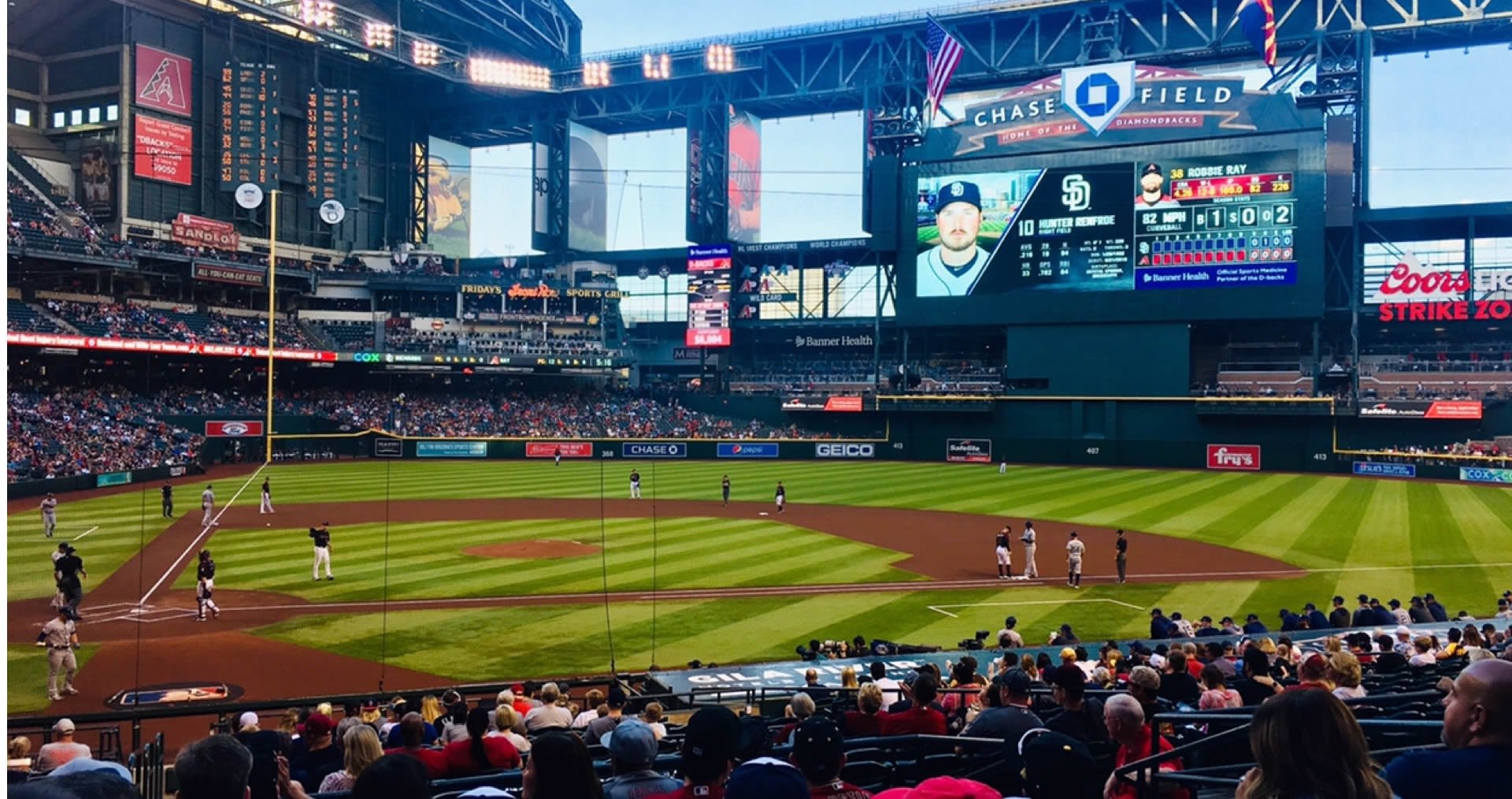 section 118, row 27 seat view  for baseball - chase field