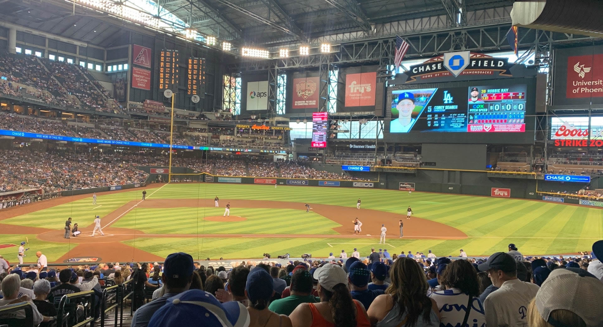 section 117, row 30 seat view  for baseball - chase field