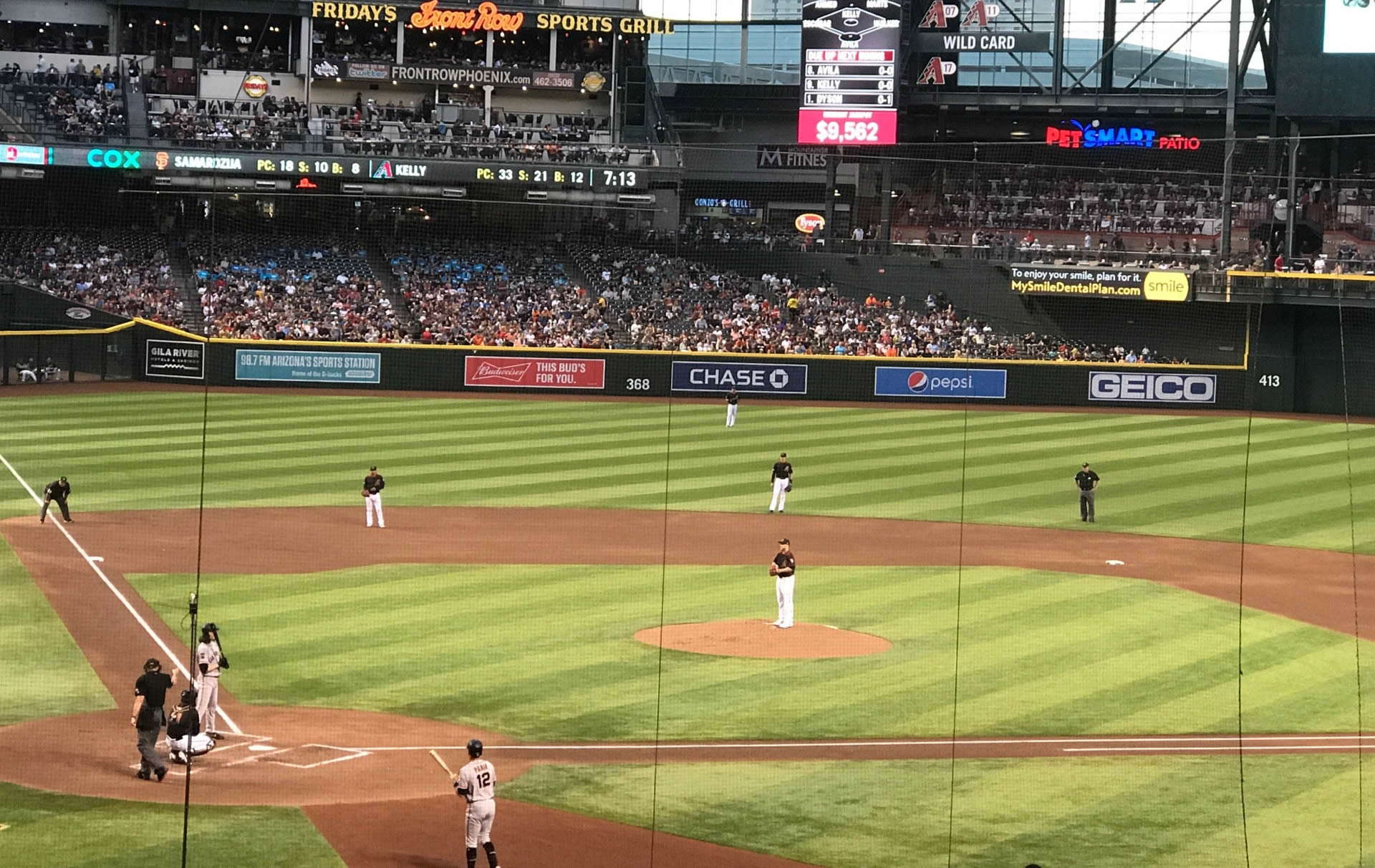 section 119 seat view  for baseball - chase field