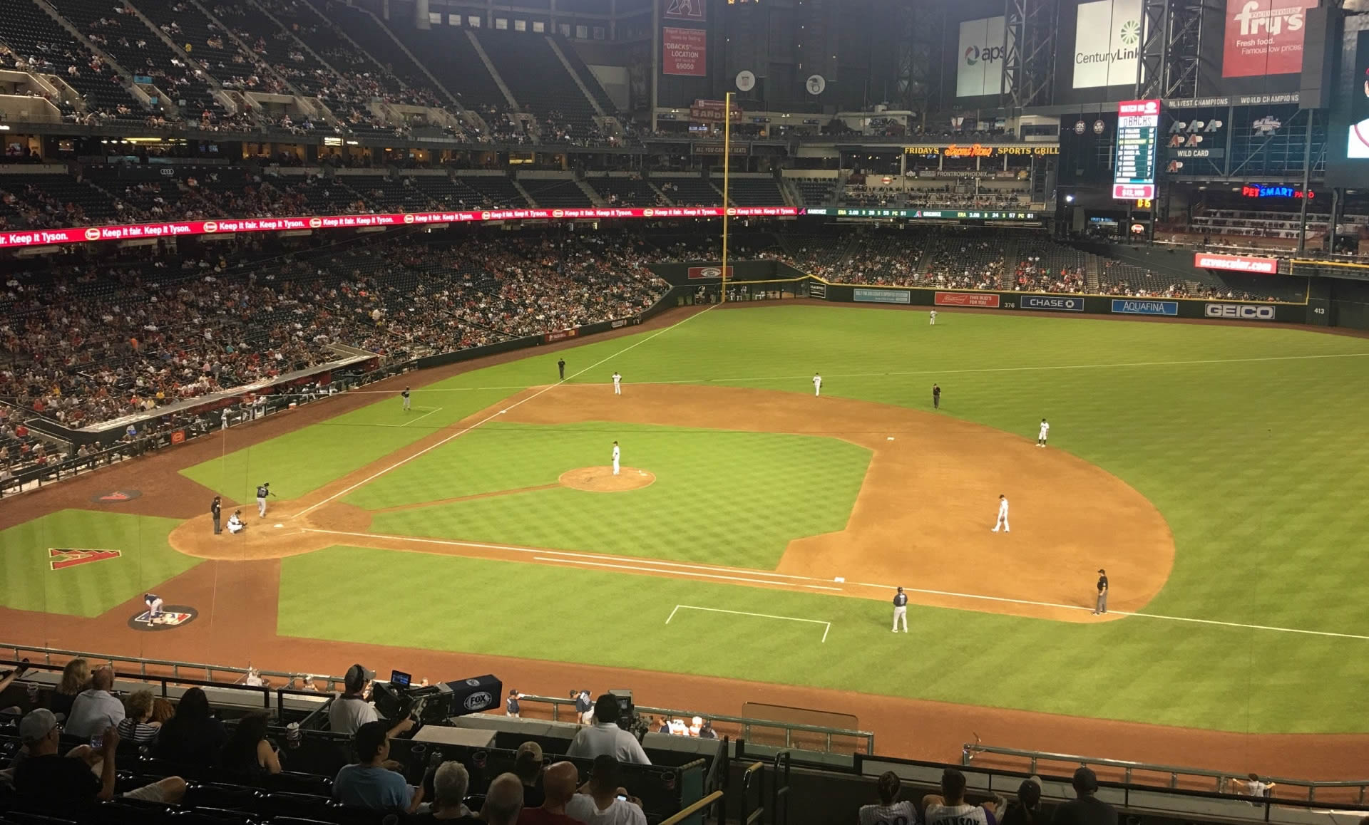 section 207, row 11 seat view  for baseball - chase field