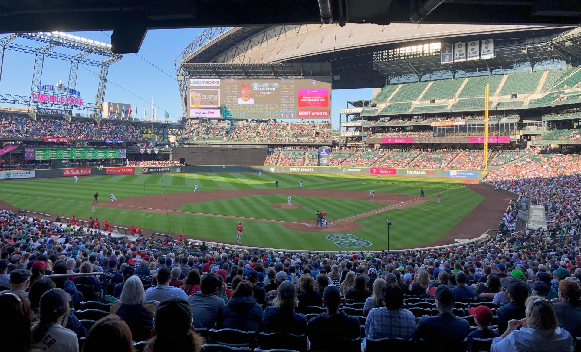 section 132, row 42 seat view  for baseball - t-mobile park