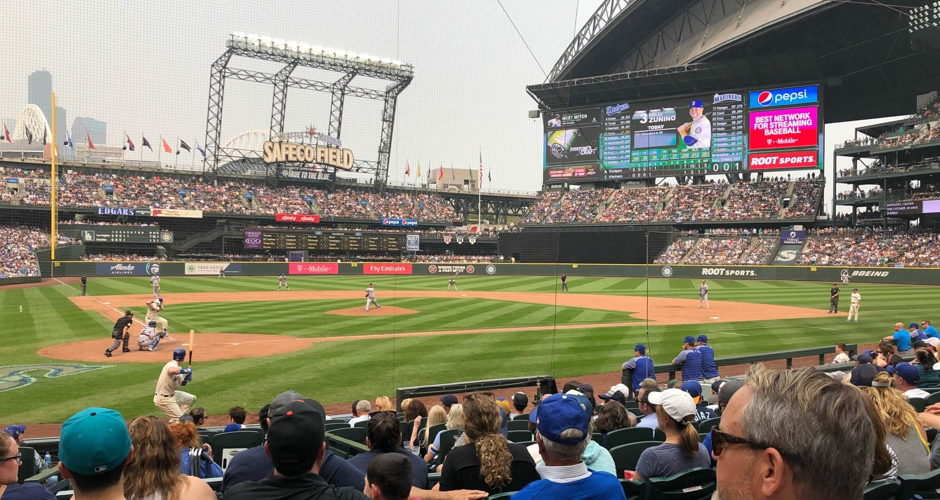 section 125, row 12 seat view  for baseball - t-mobile park