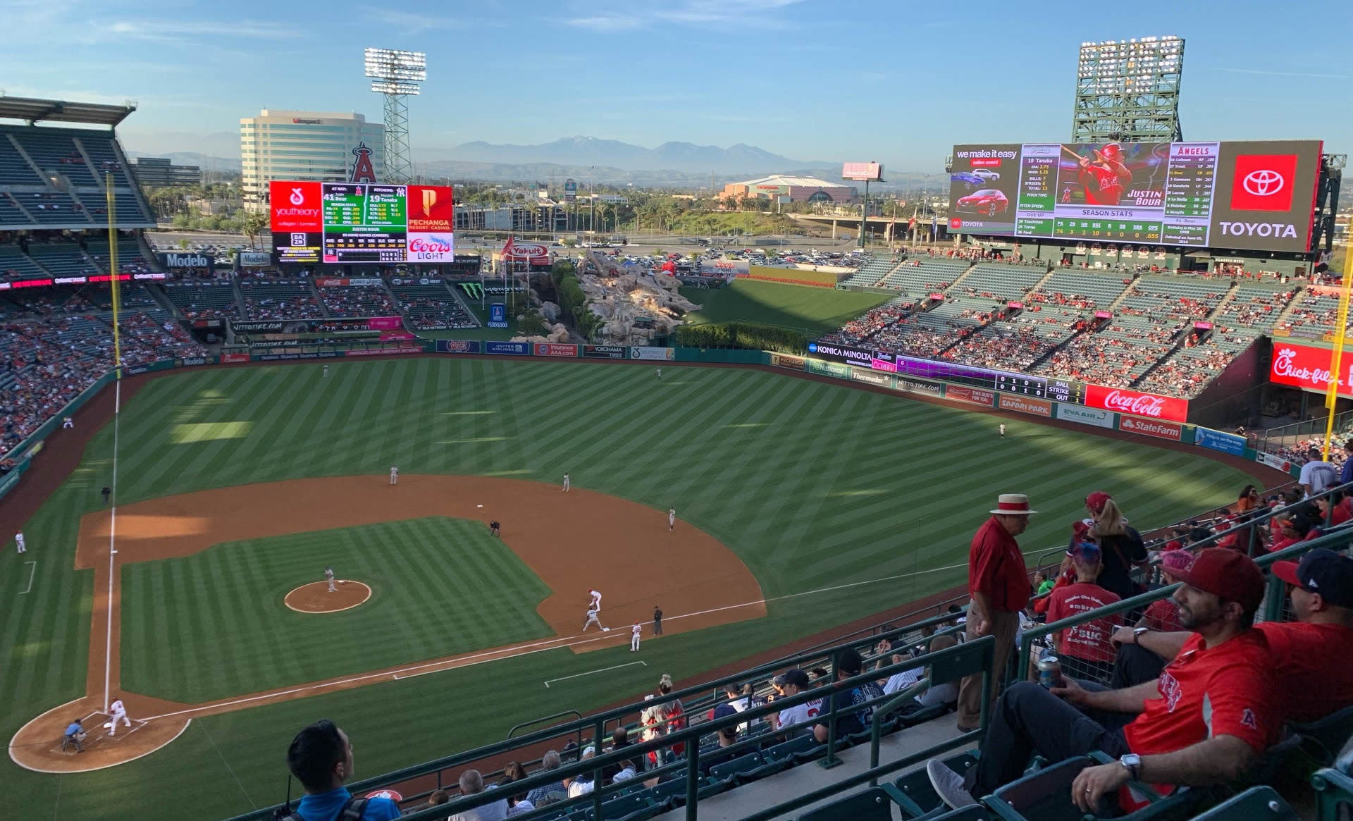 section 525, row d seat view  - angel stadium